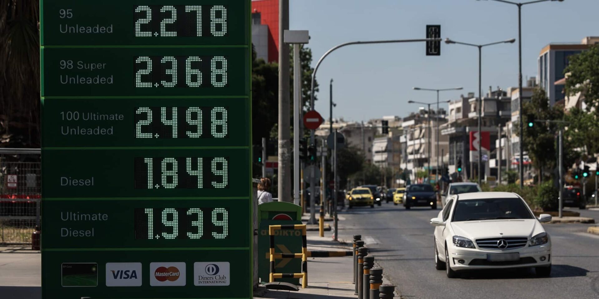Οι τιμές που έχουν τα καύσιμα σε βενζινάδικο
