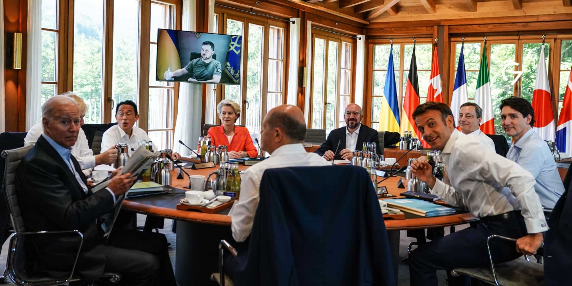 Ο Βολοντιμίρ Ζελένσκι σε βιντεοσύνδεση με τους G7