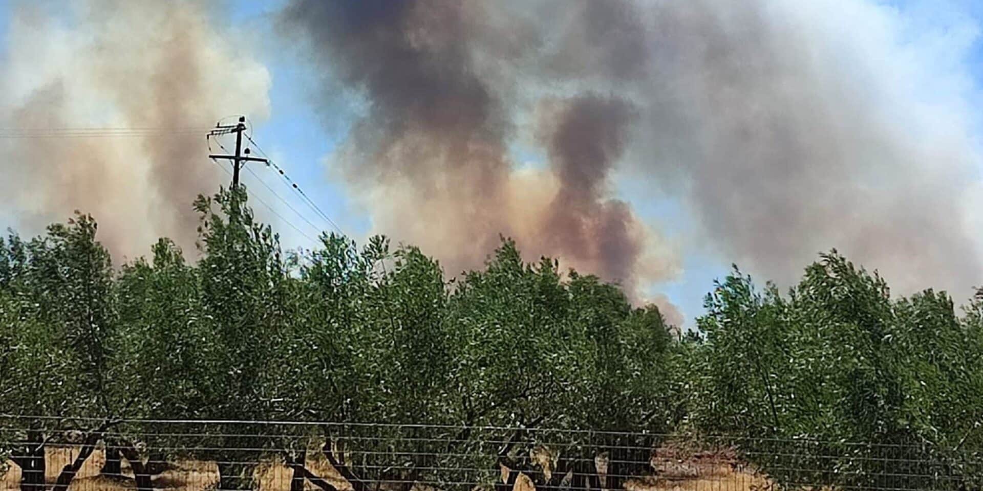 Μαίνεται η φωτιά στα Μέγαρα
