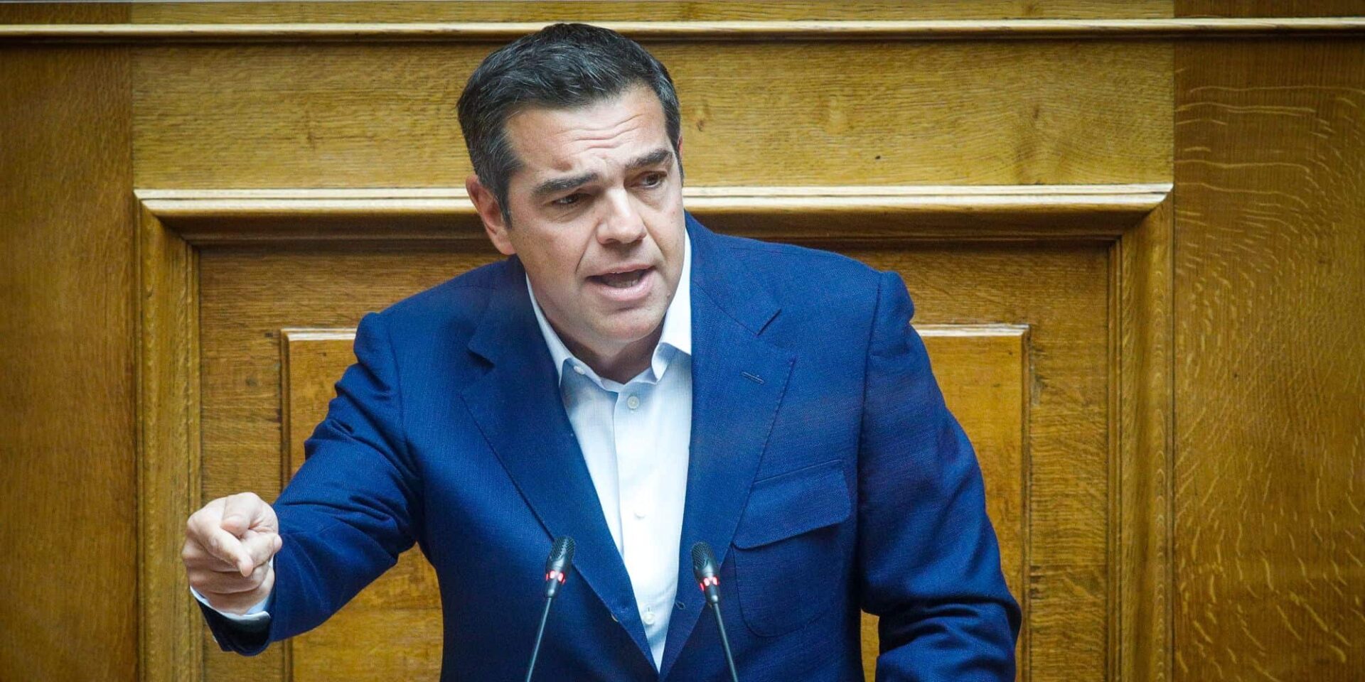 O Αλέξης Τσίπρας στην Ολομέλεια της Βουλής