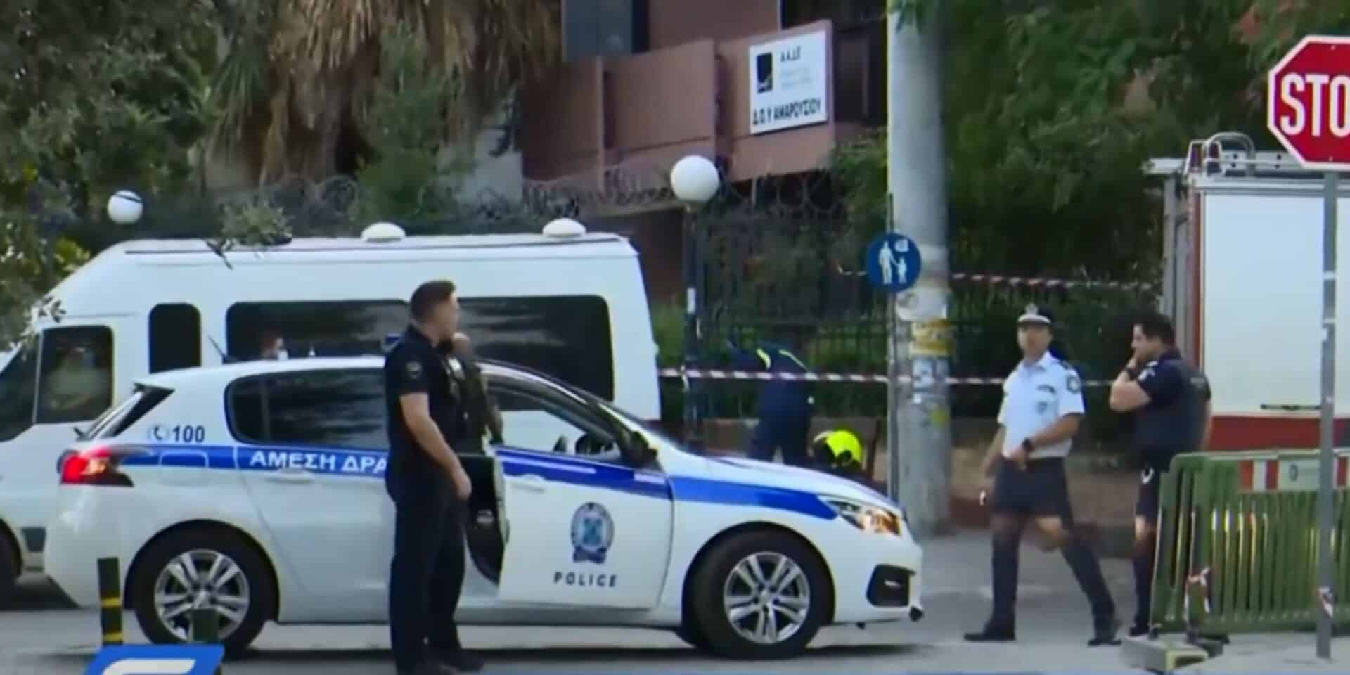 Σημείο από την έκρηξη στη ΔΟΥ Αμαρουσίου