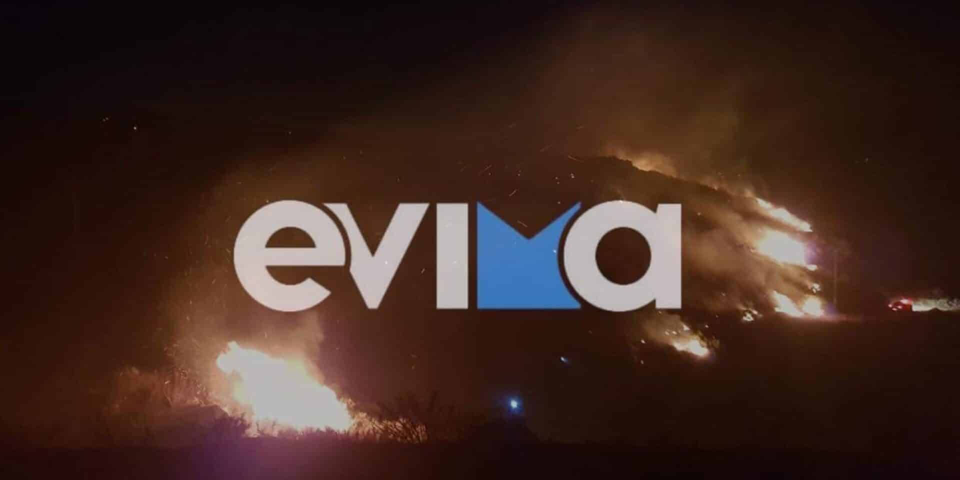 Εικόνα από τη φωτιά τα ξημερώματα
