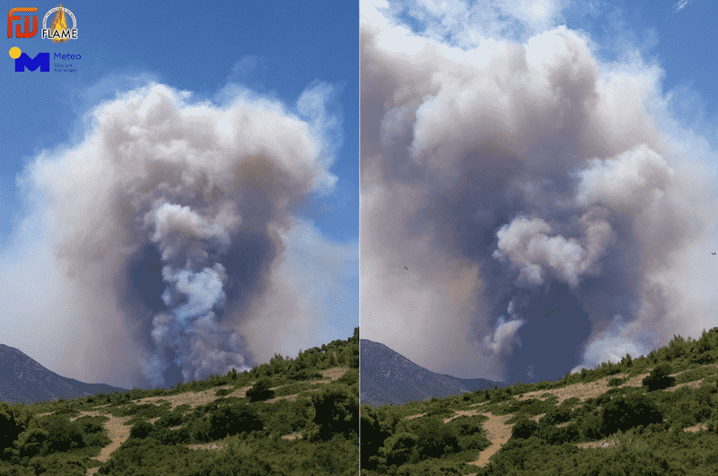 Φωτογραφίες του Χρήστου Γιάνναρου από την δασική πυρκαγιά στο Πόρτο Γερμενό, Αττικής