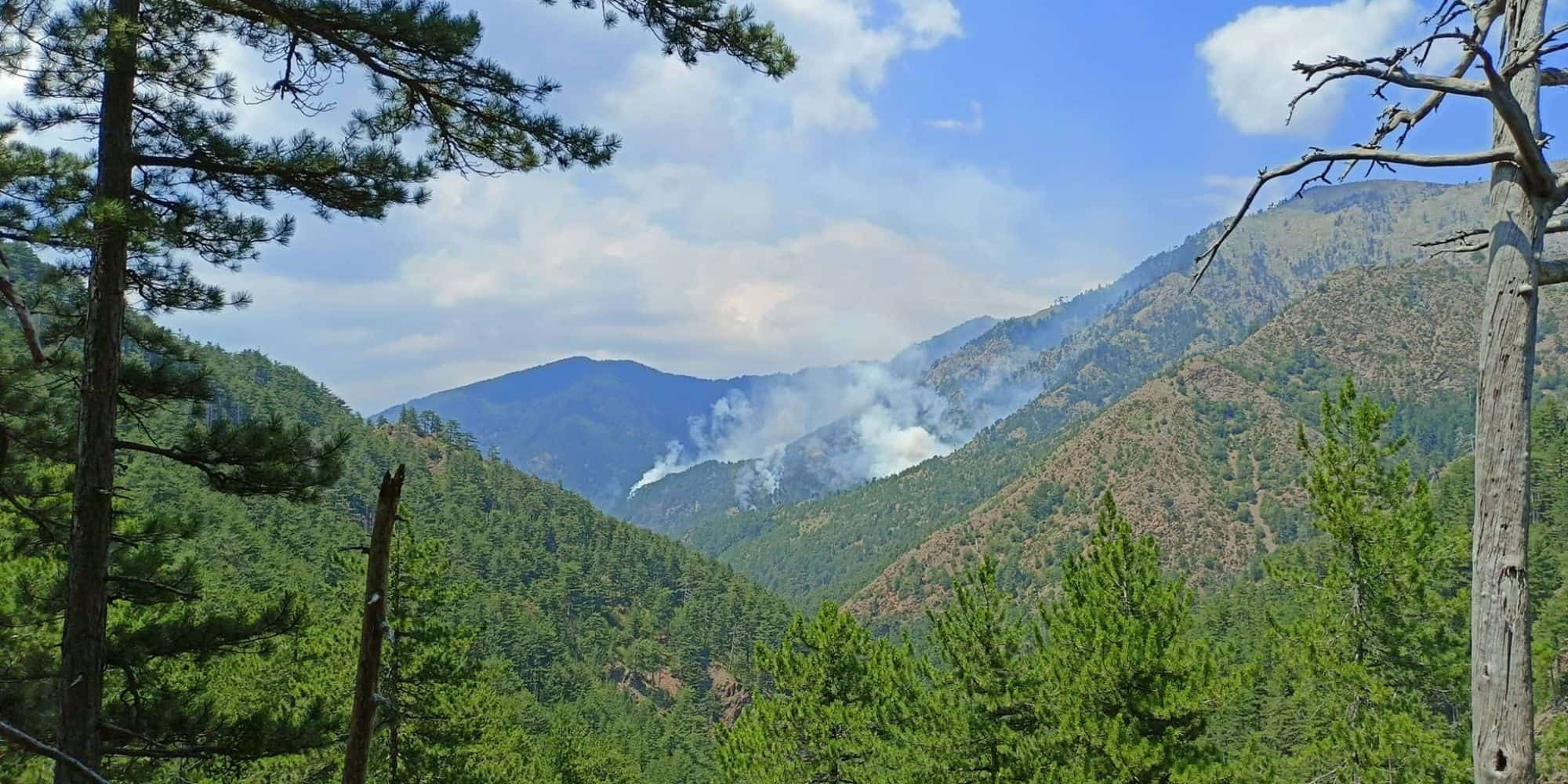 Εικόνα από τη φωτιά στη Βάλια Κάλντα