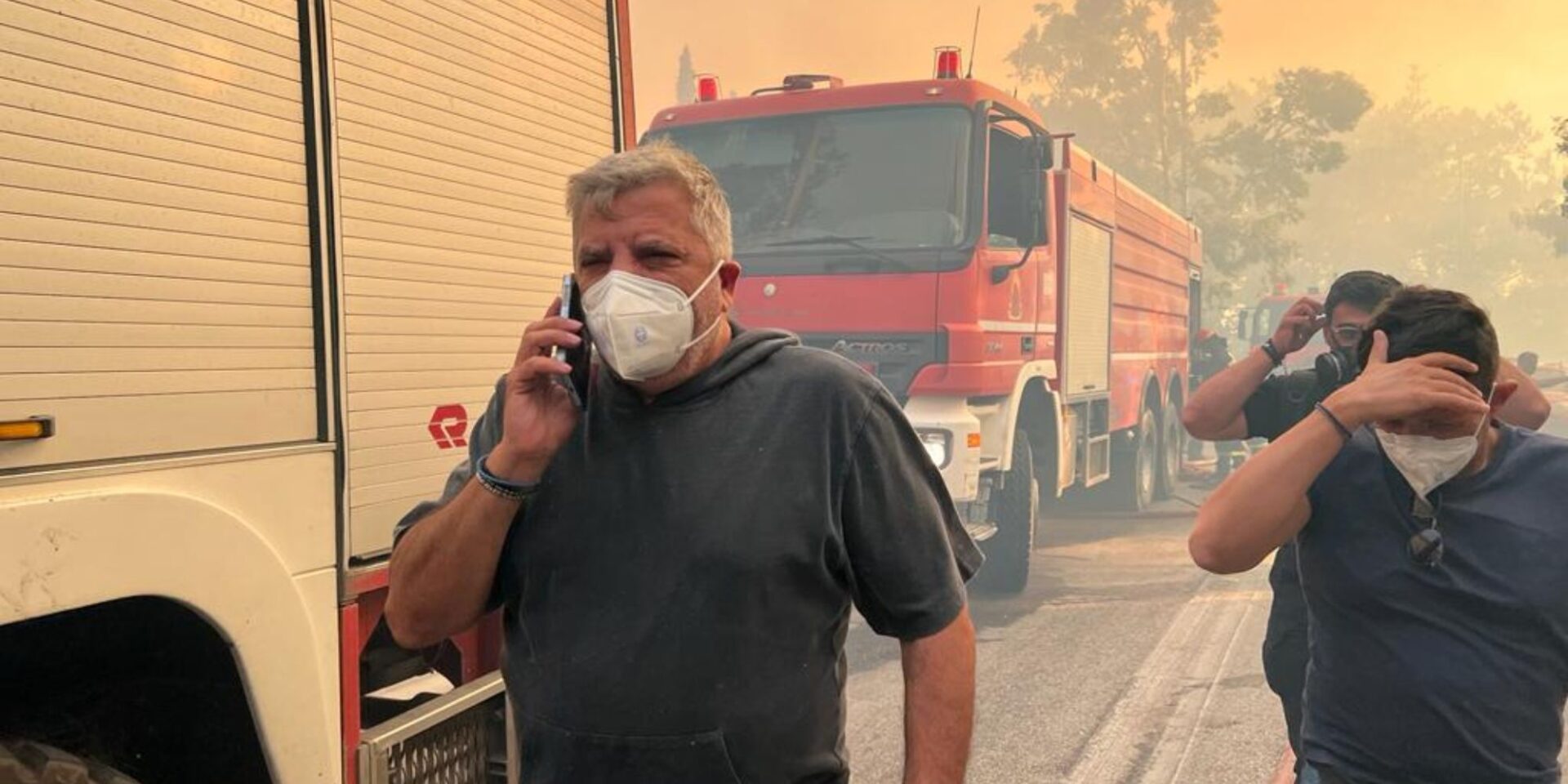 O Γιώργος Πατούλης στις φωτιές