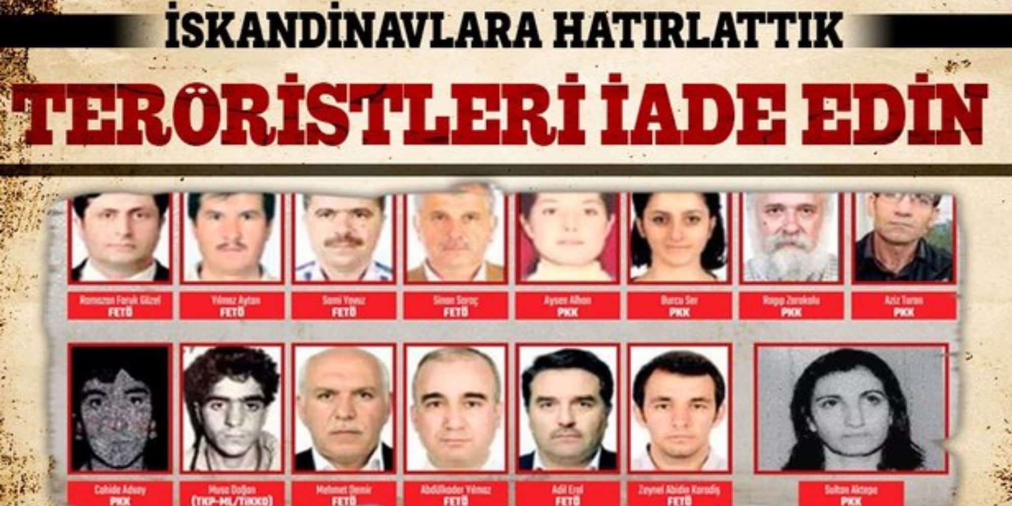H lista tis tourkias pkk feto 6 7 22 1 - Η Τουρκία έστειλε επίσημο αίτημα σε Σουηδία – Φινλανδία για έκδοση μελών των ΡΚΚ και FETO
