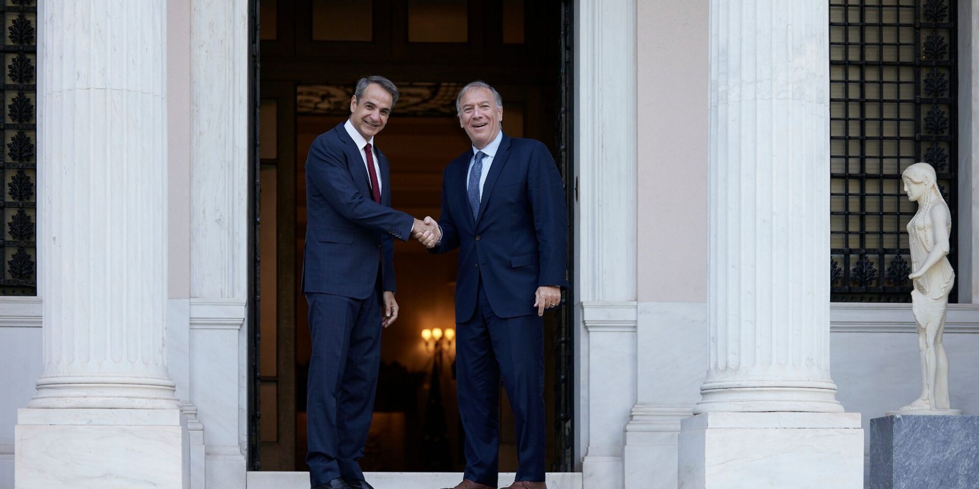 Κυριάκος Μητσοτάκης και Μάικ Πομπέο στο Μαξίμου
