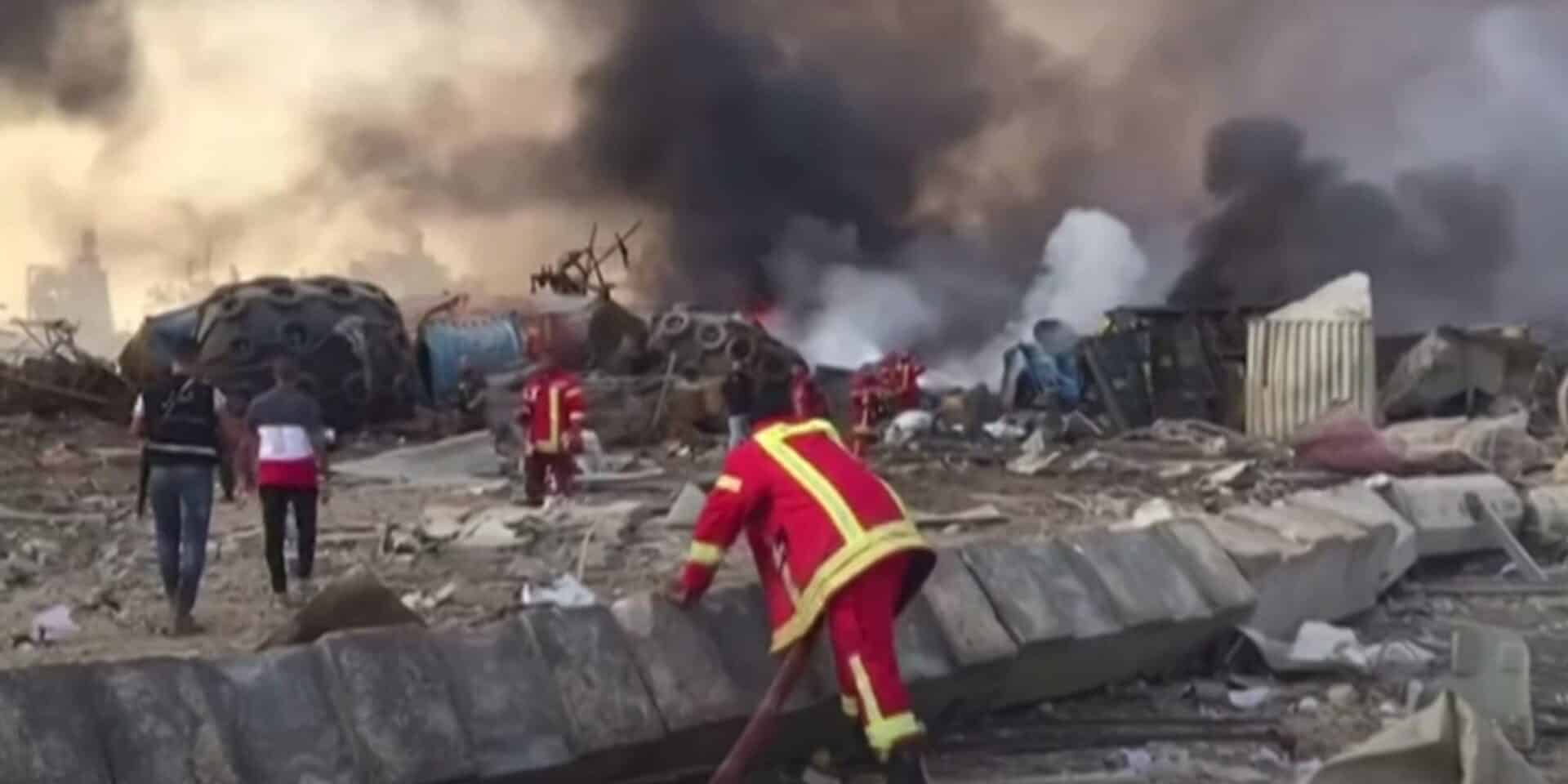 Συντρίμμια στο Λίβανο από την κατάρρευση μέρους σιλό