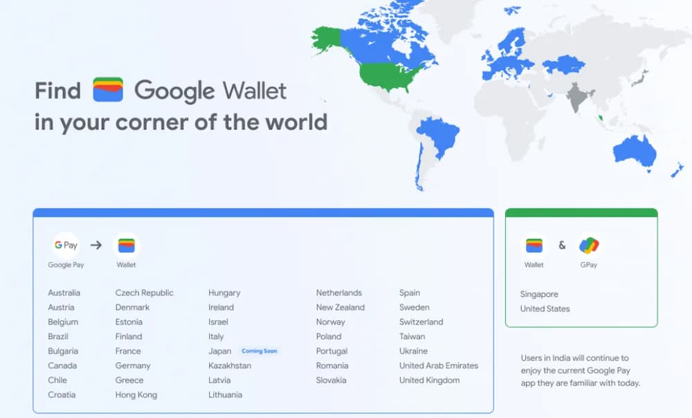 Οι χώρες που θα είναι διαθέσιμο το Google Wallet