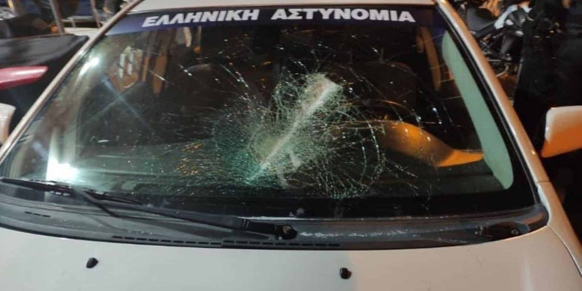 Το περιπολικό μετά την επίθεση