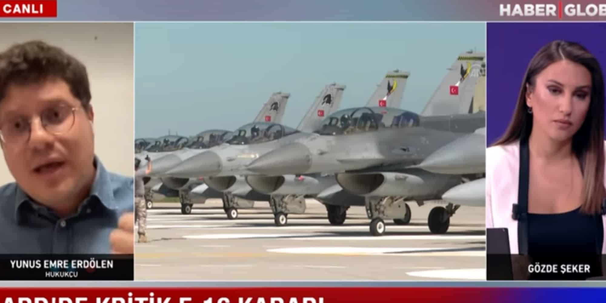 Εικόνα από τουρκικό πάνελ που γίνεται η συζήτηση για τα F-16