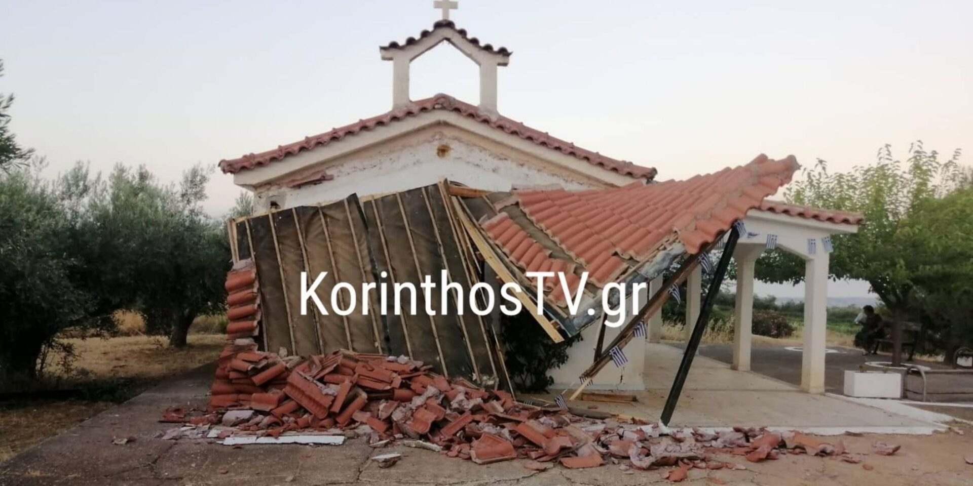 Εικόνα από το σημείο του τροχαίου