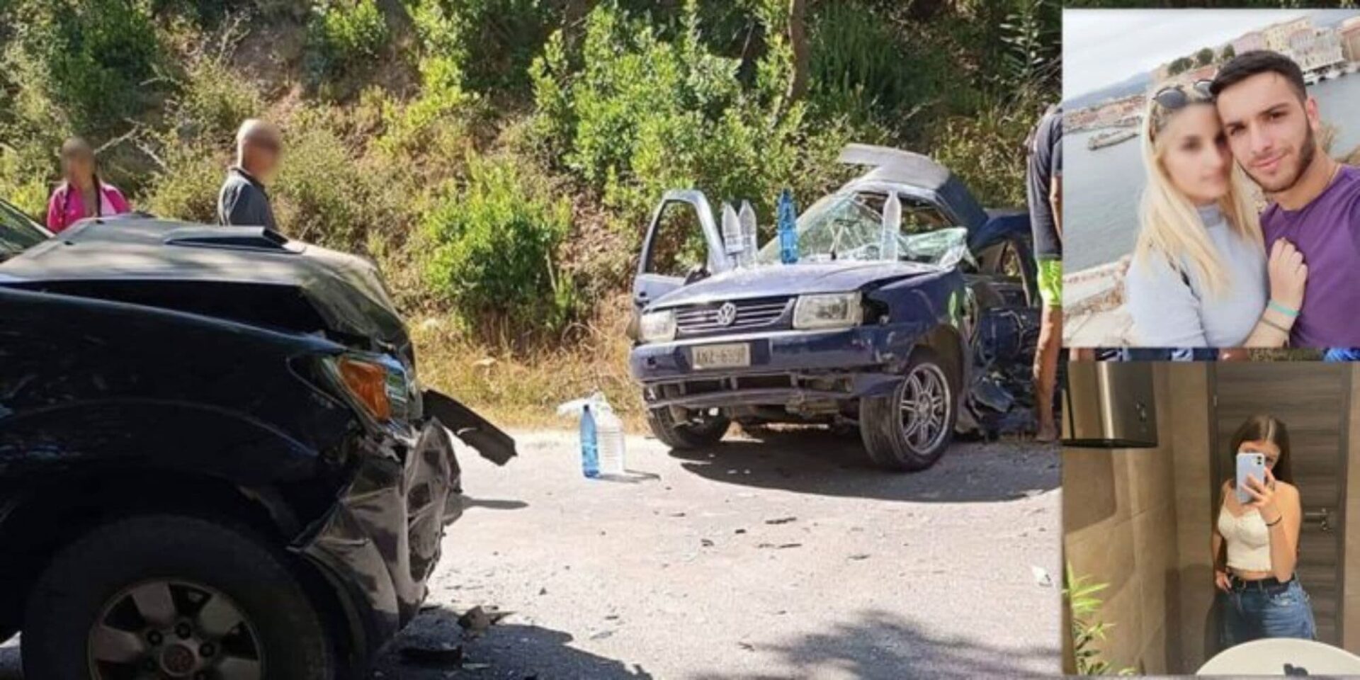 Εικόνα από το τροχαίο στα Χανιά - Ο 23χρονος που σκοτώθηκε μαζί με την 23χρονη και η 15χρονη που σκοτώθηκε