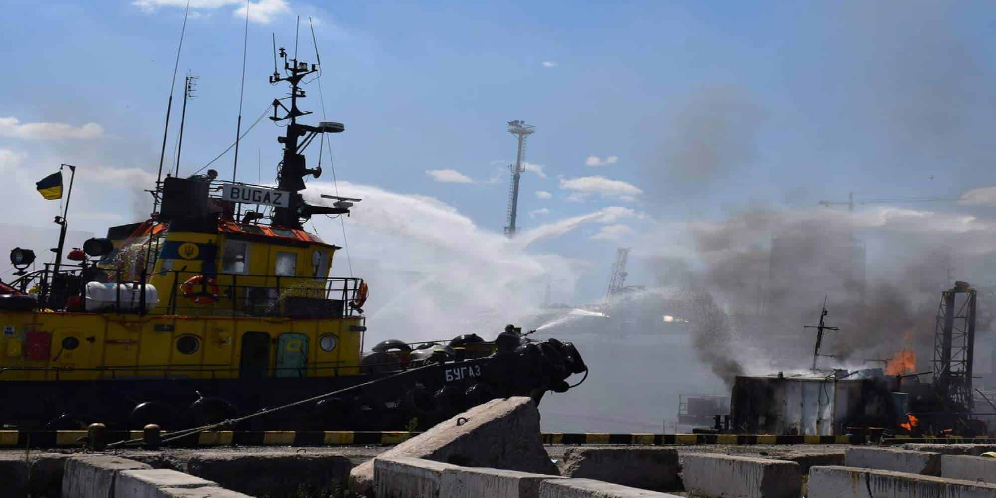 Ρωσικοί πύραυλοι έπληξαν το λιμάνι της Οδησσού στη νότια Ουκρανία