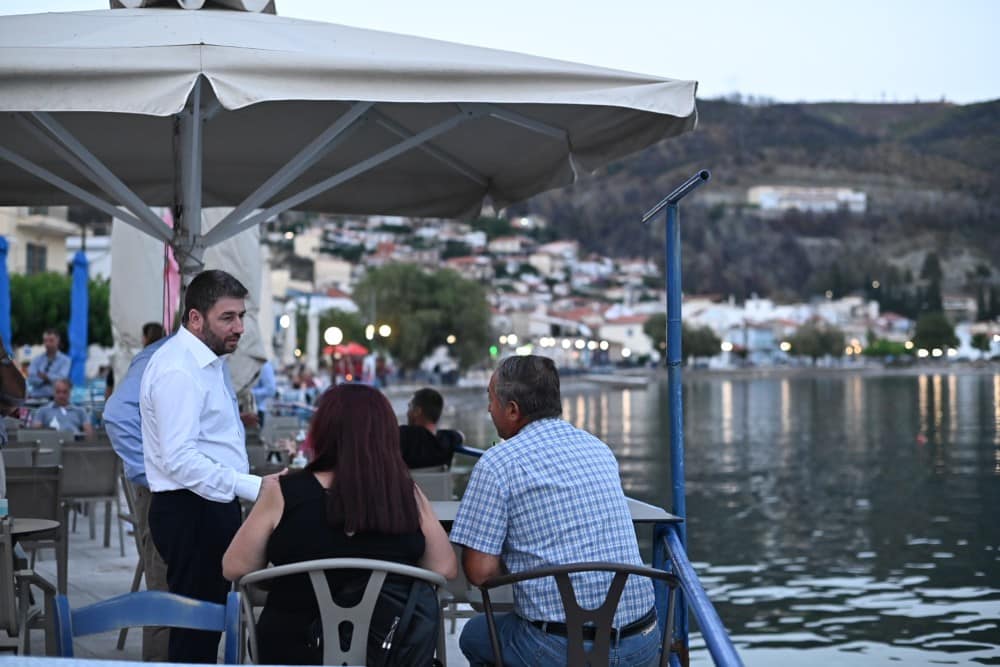Ο πρόεδρος του ΠΑΣΟΚ - Κινήματος Αλλαγής, Νίκος Ανδρουλάκης, επισκέφτηκε τη Βόρεια Εύβοια