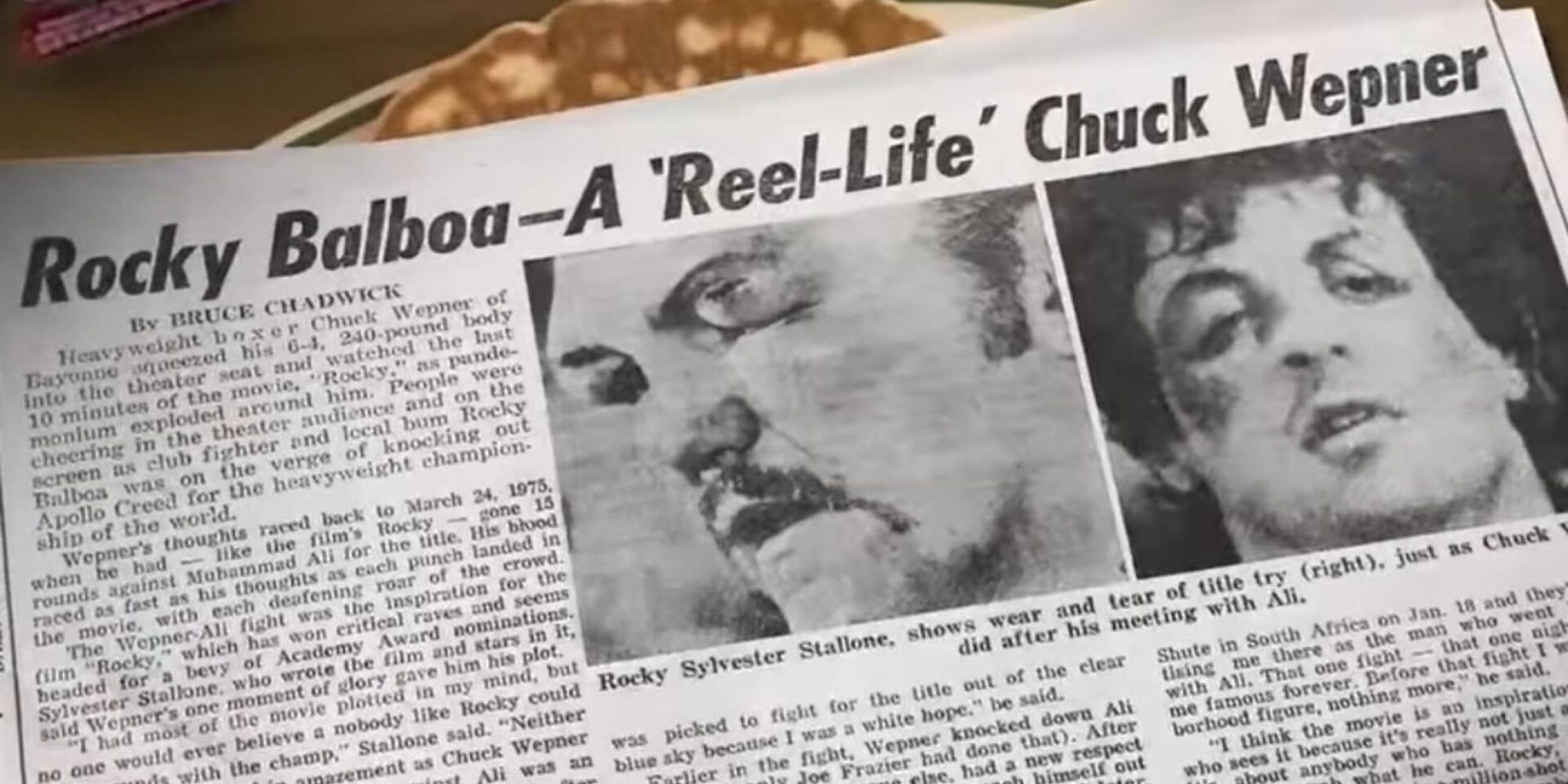 Ο Chuck Wepner και ο Sylvester Stallone
