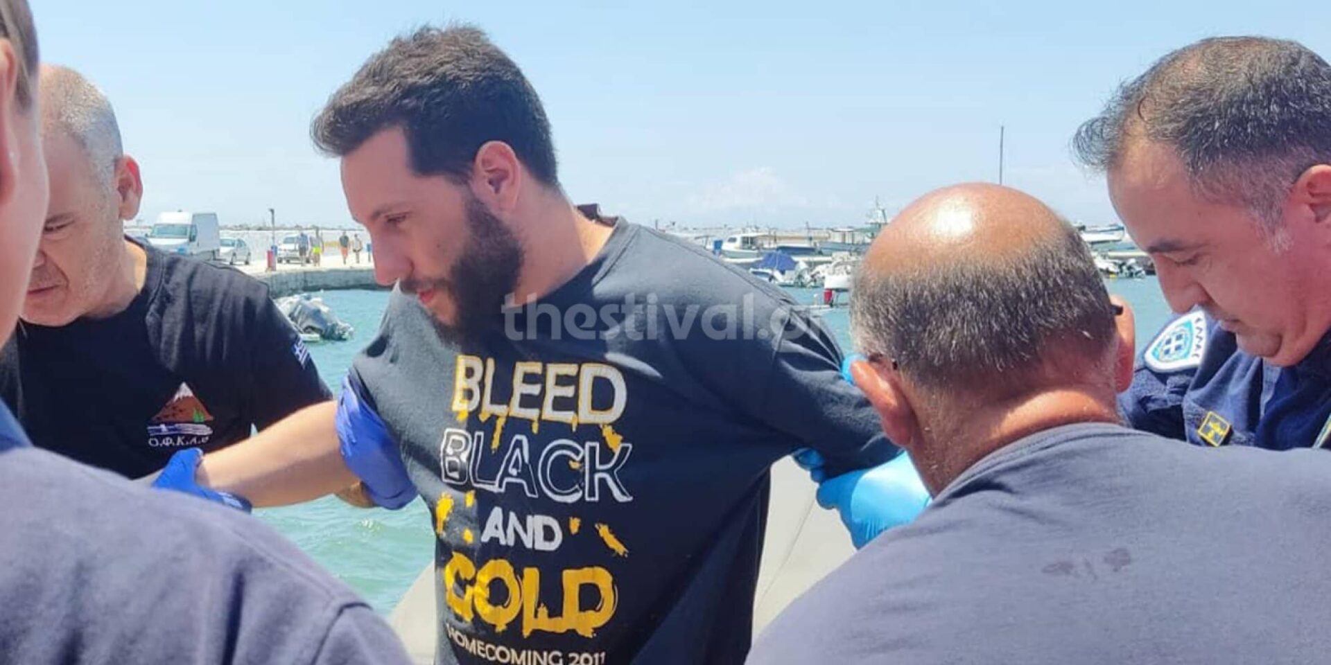 Η στιγμή που ο 30χρονος Ιβάν πάτησε στη στεριά στη Χαλκιδική