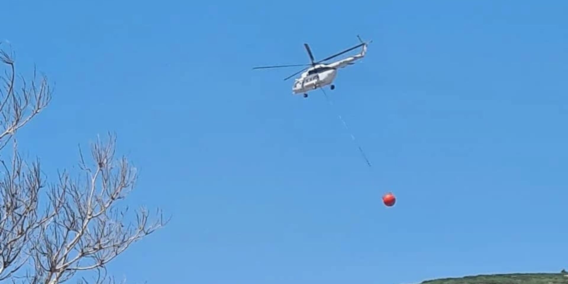 To μοιραίο ελικόπτερο λίγο μετά την απογείωσή του από το αεροδρόμιο της Σάμου