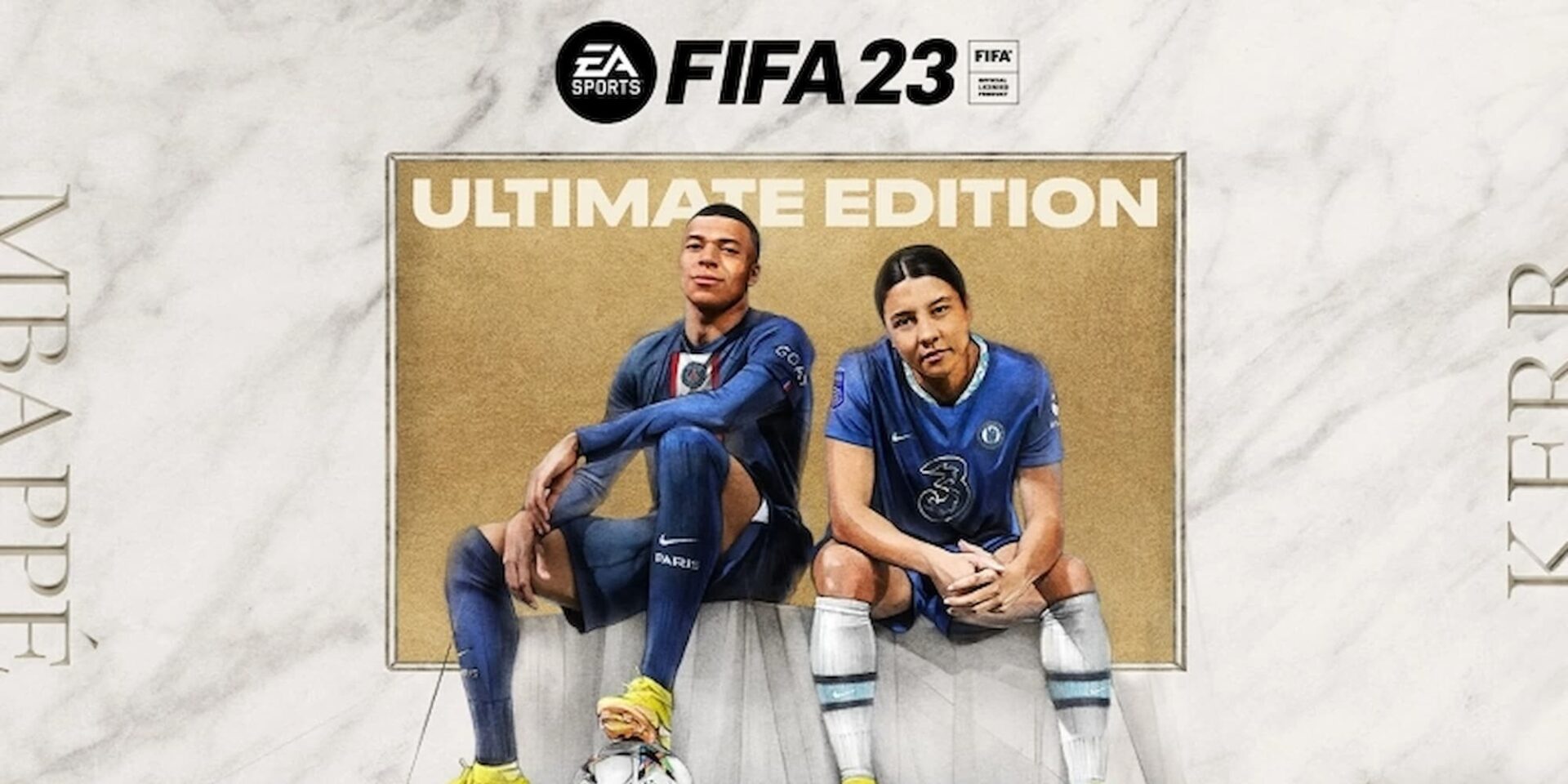Η Σαμ Κερ στο εξώφυλλο του FIFA 23 μαζί με τον Κιλιάν Μπαπέ