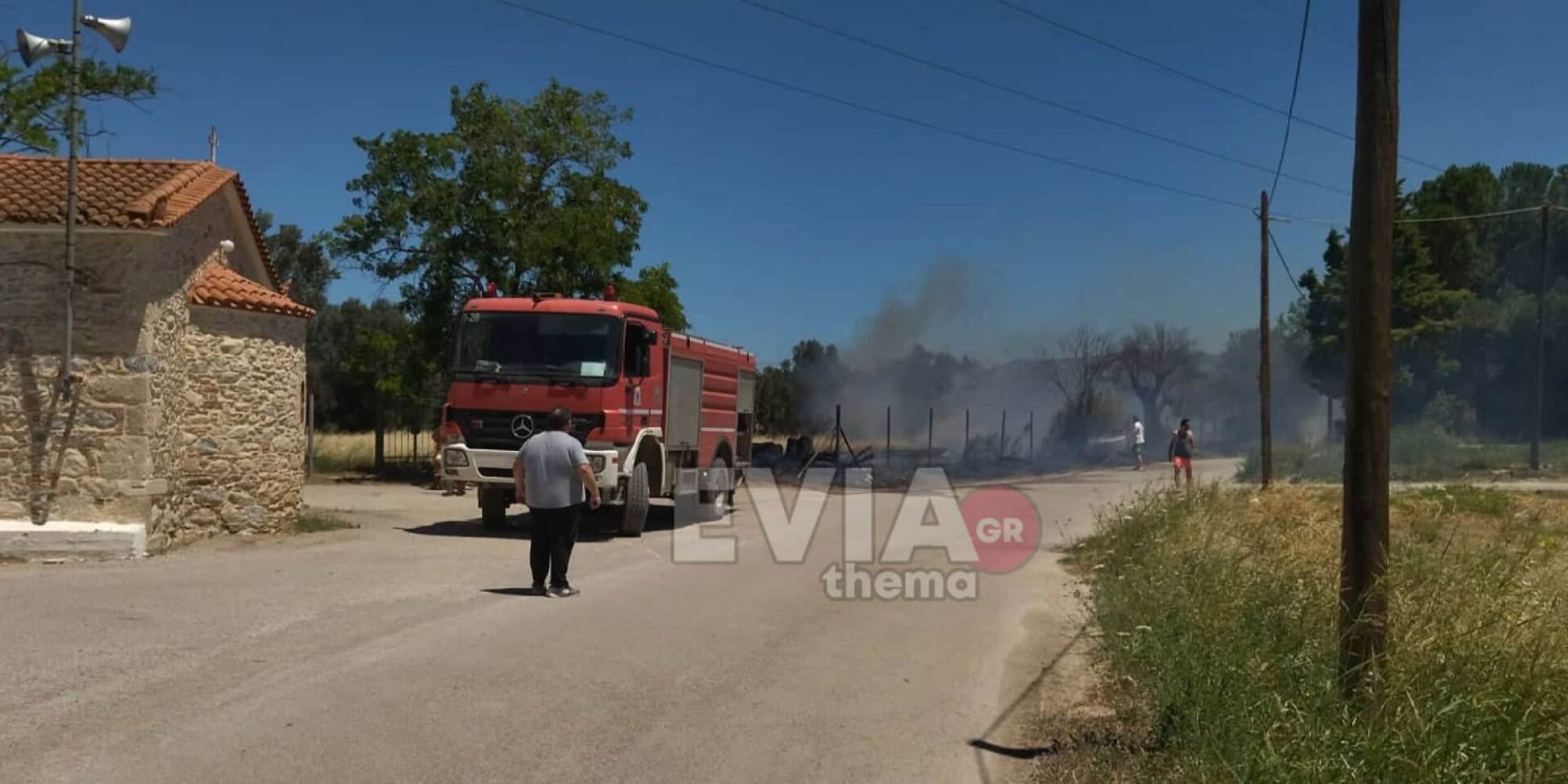 Πυρκαγιά σε αγροτική έκταση στο Βασιλικό Ευβοίας