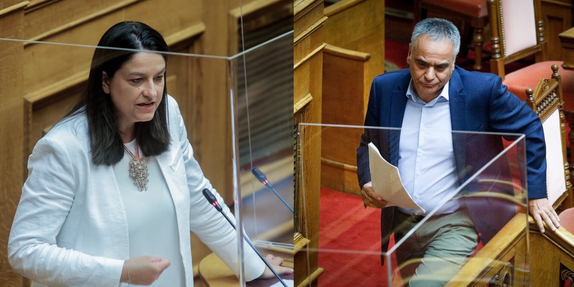 Η Νίκη Κεραμέως και ο Πάνος Σκουρλέτης διασταύρωσαν τα ξίφη τους για το νομοσχέδιο για τα ΑΕΙ