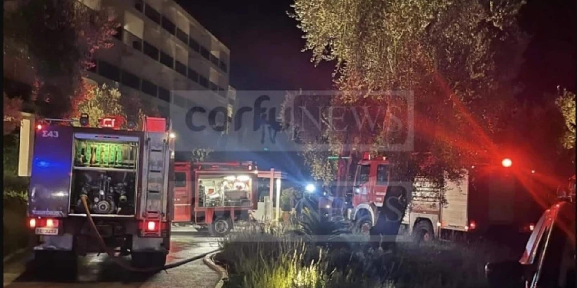 Φωτιά σε ξενοδοχείο στην Κέρκυρα