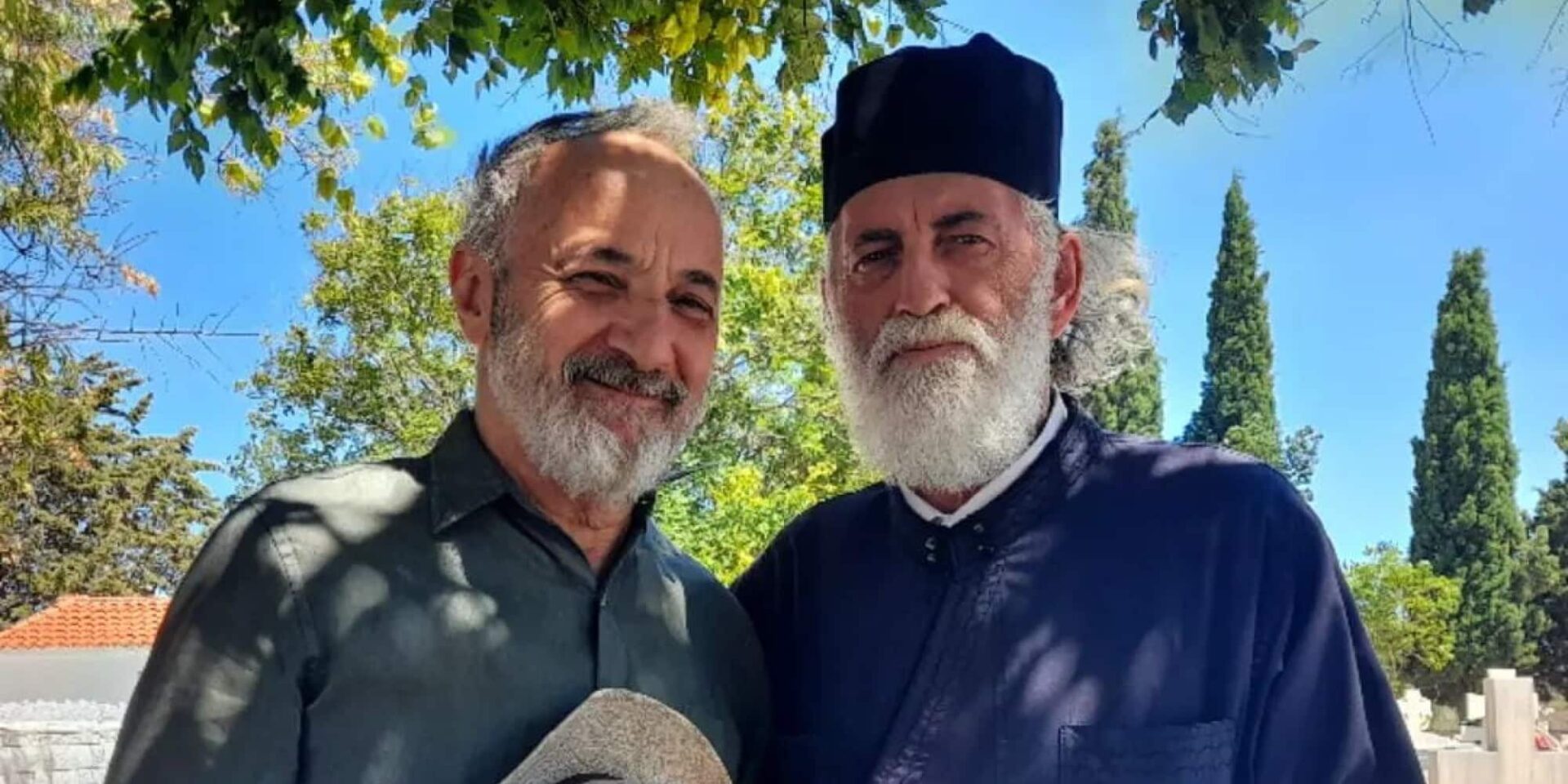 Ο Στέλιος Μάινας και ο Μιχάλης Αεράκης στα γυρίσματα της σειράς «Σασμός»
