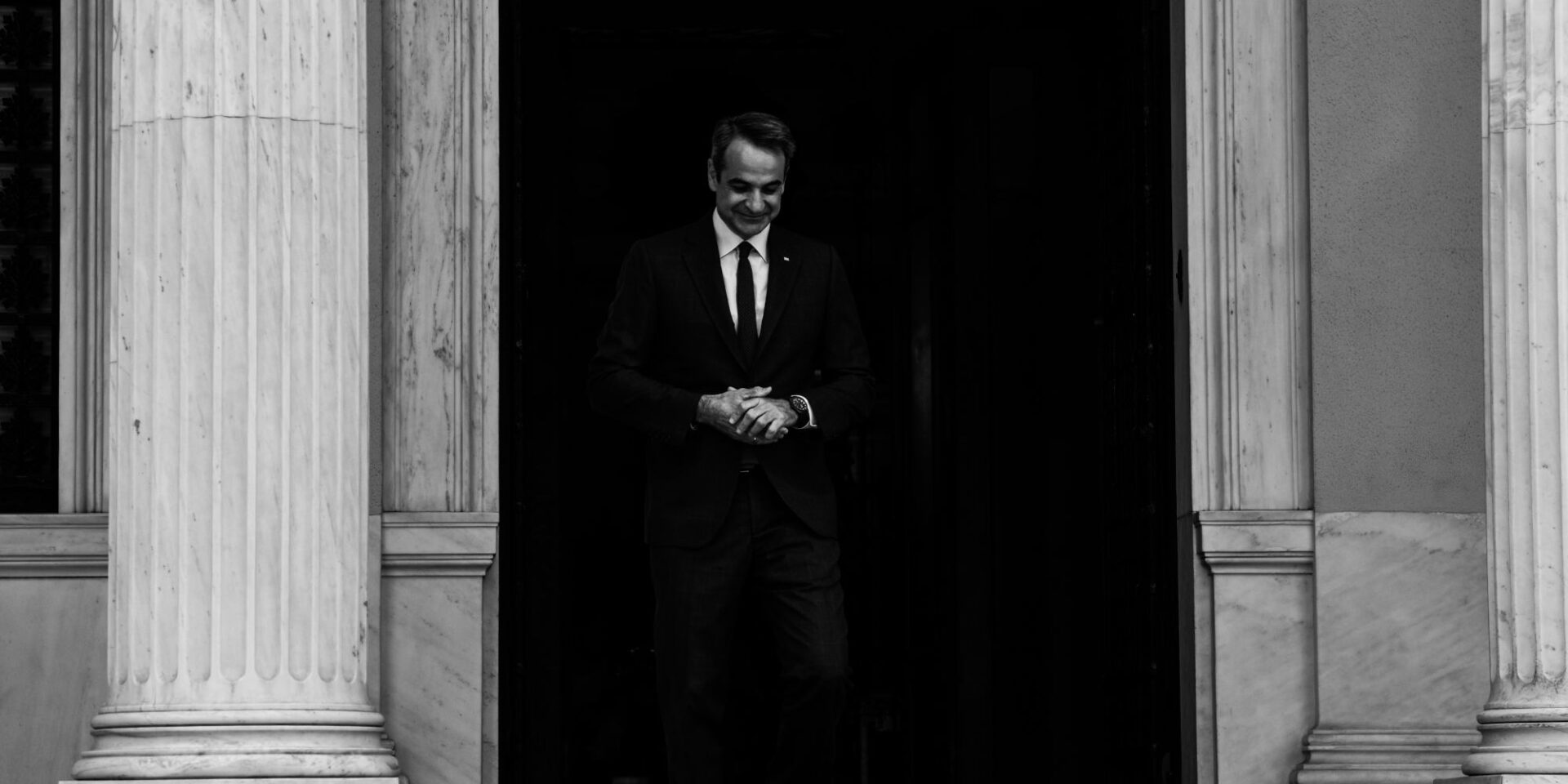 Ο Κυριάκος Μητσοτάκης στο Μέγαρο Μαξίμου