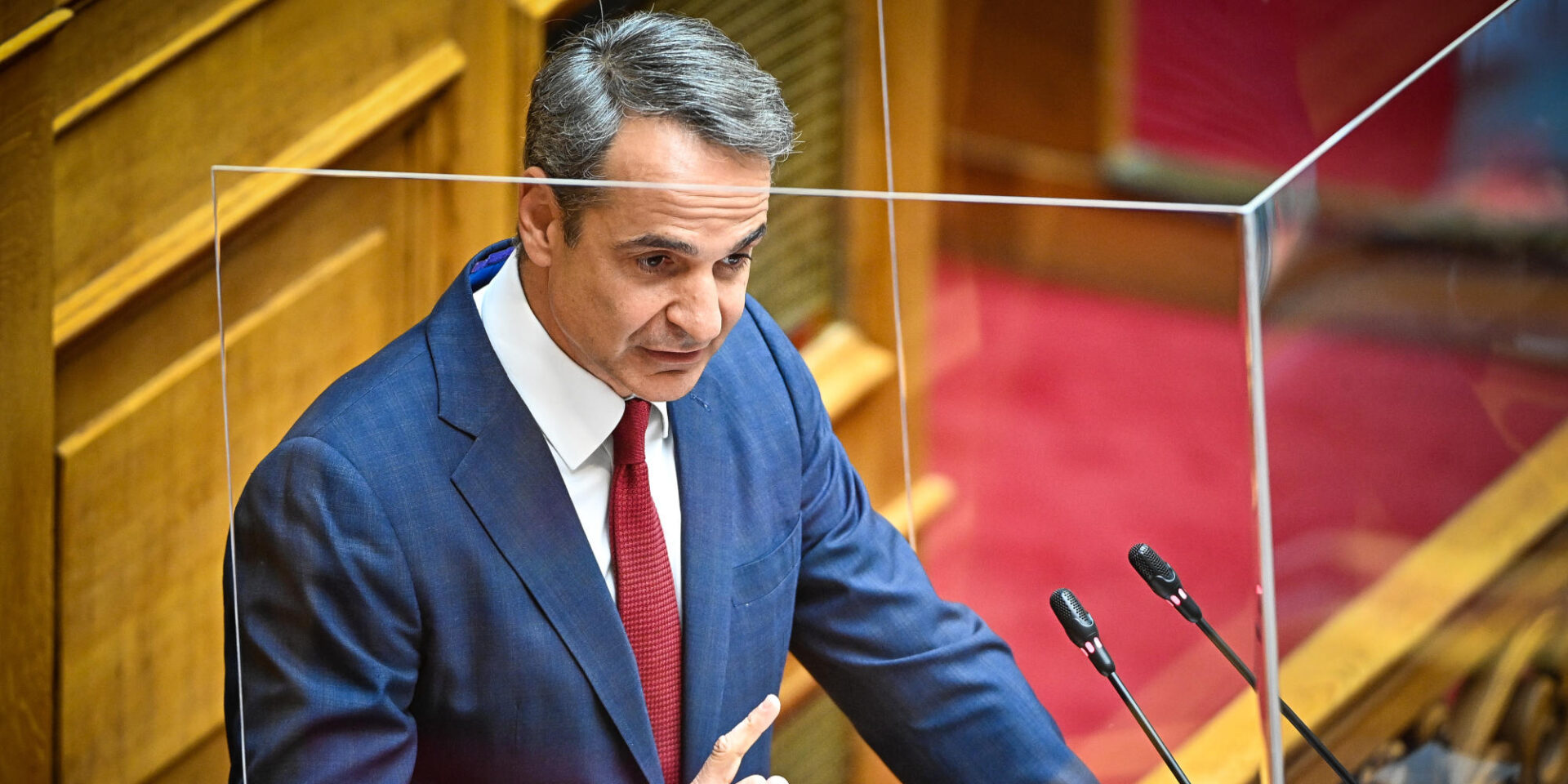Ο Κυριάκος Μητσοτάκης στην Ολομέλεια της Βουλής