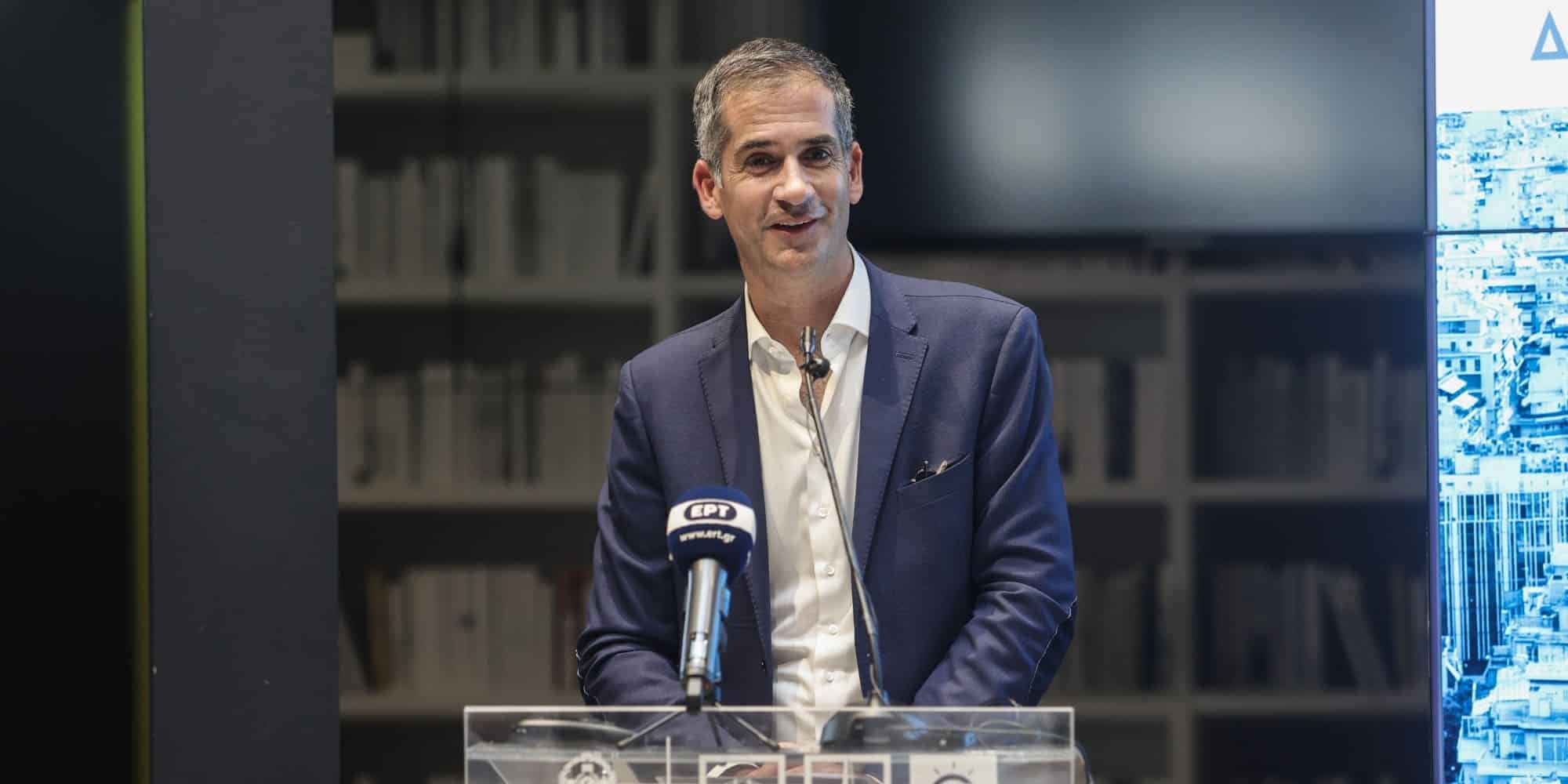 Ο δήμαρχος της Αθήνας, Κώστας Μπακογιάννης στην παρουσίαση του σχεδίου ψηφιακής στρατηγικής