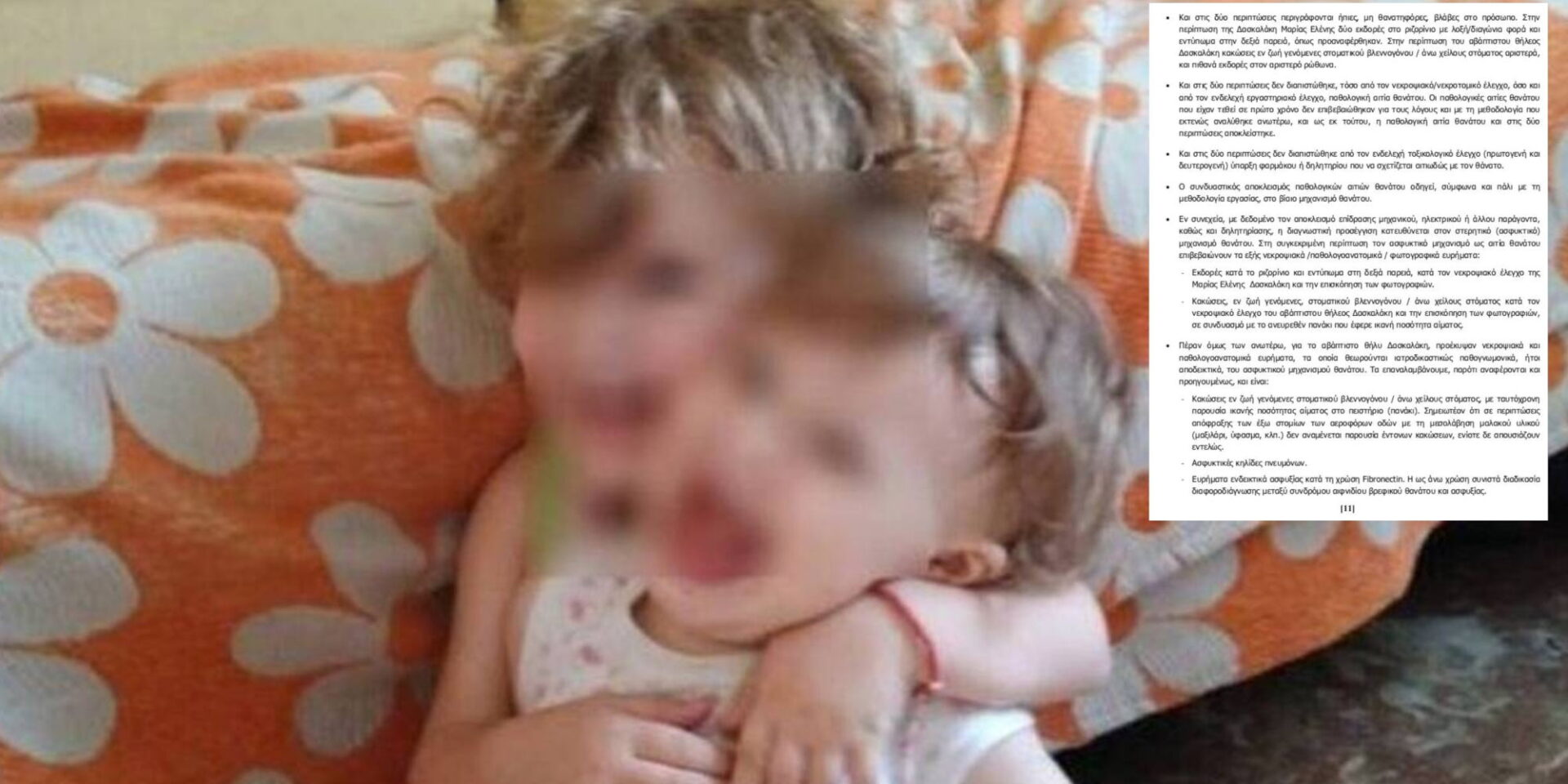 Το πόρισμα για τους θανάτους Μαλένας και Ίριδας