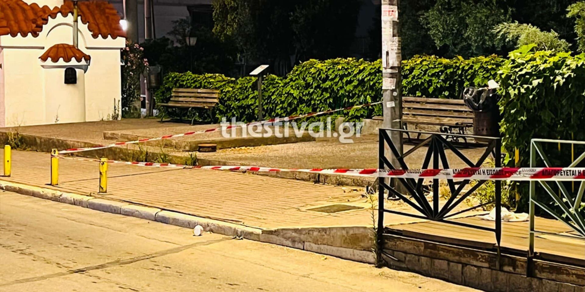 Εικόνα από το σημείο των πυροβολισμών
