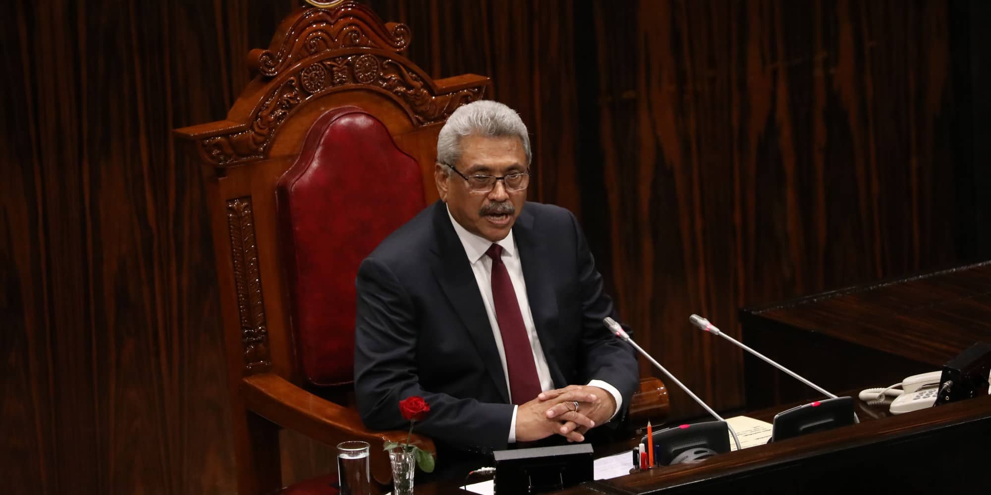 Ο πρόεδρος της Σρι Λάνκα, Γκοταμπάγια Ρατζαπάκσα