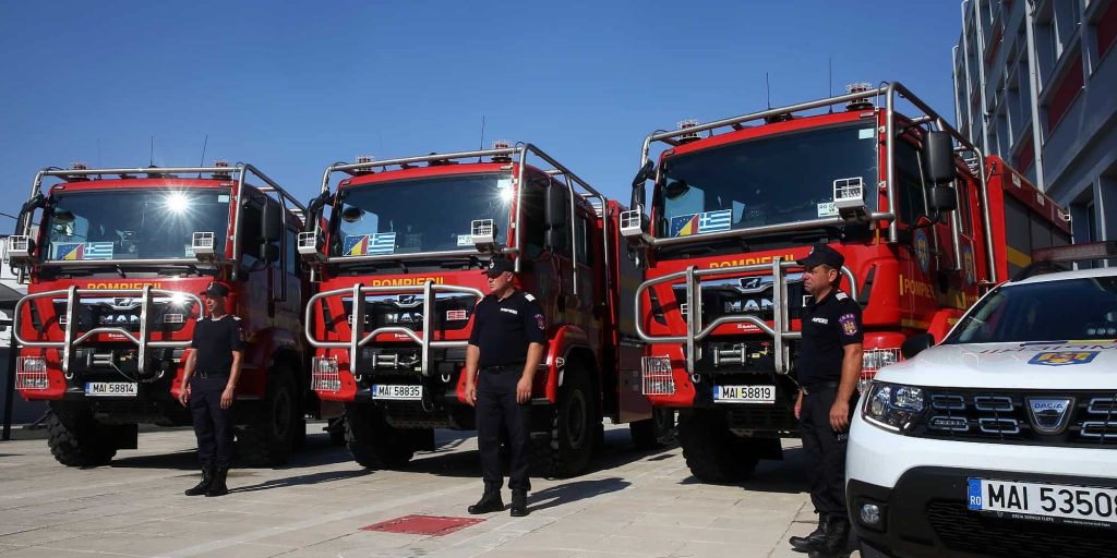 Οι Ρουμάνοι πυροσβέστες στην Ελλάδα