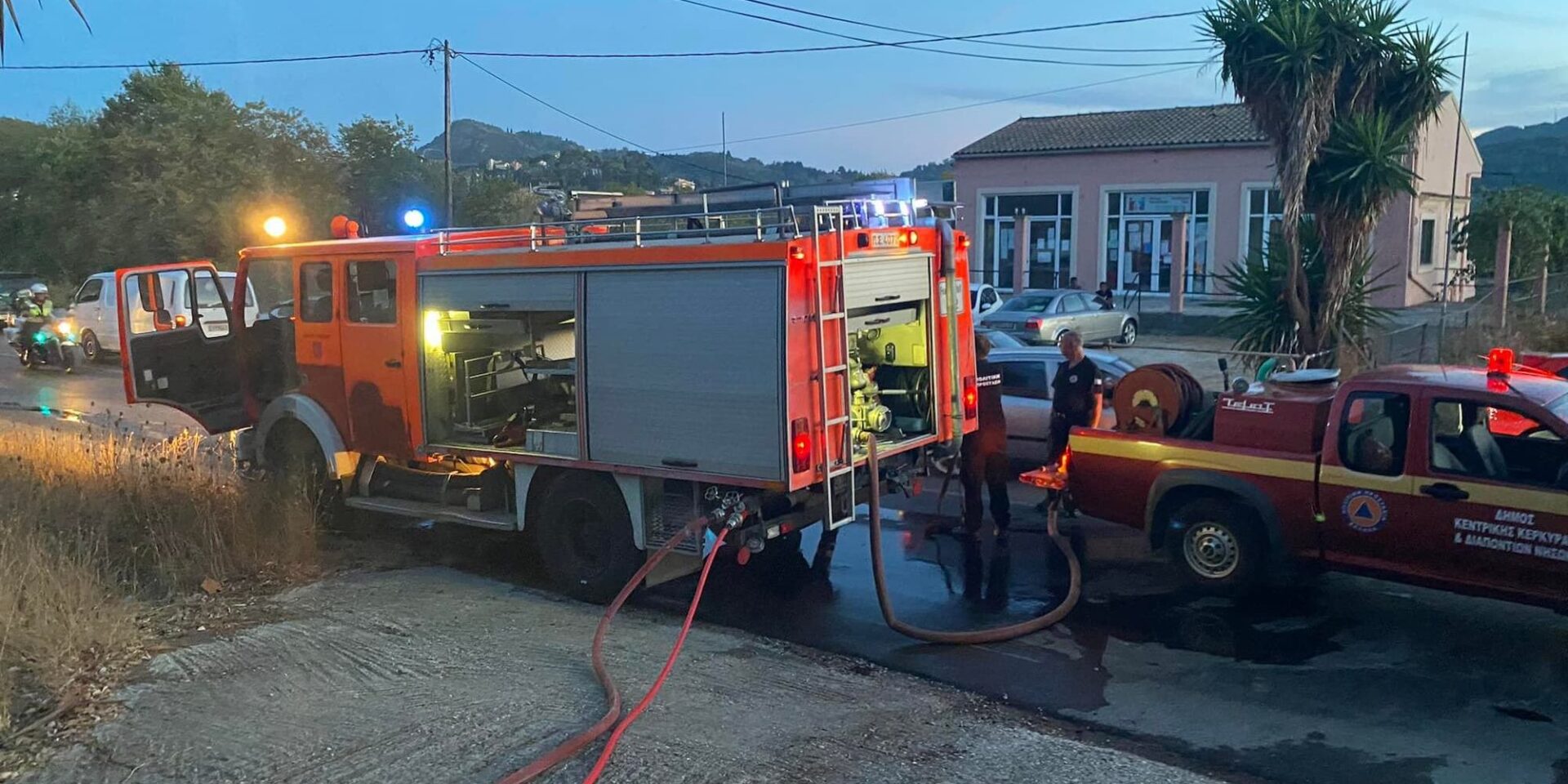 Βελτιωμένη η εικόνα της φωτιάς στην Κέρκυρα