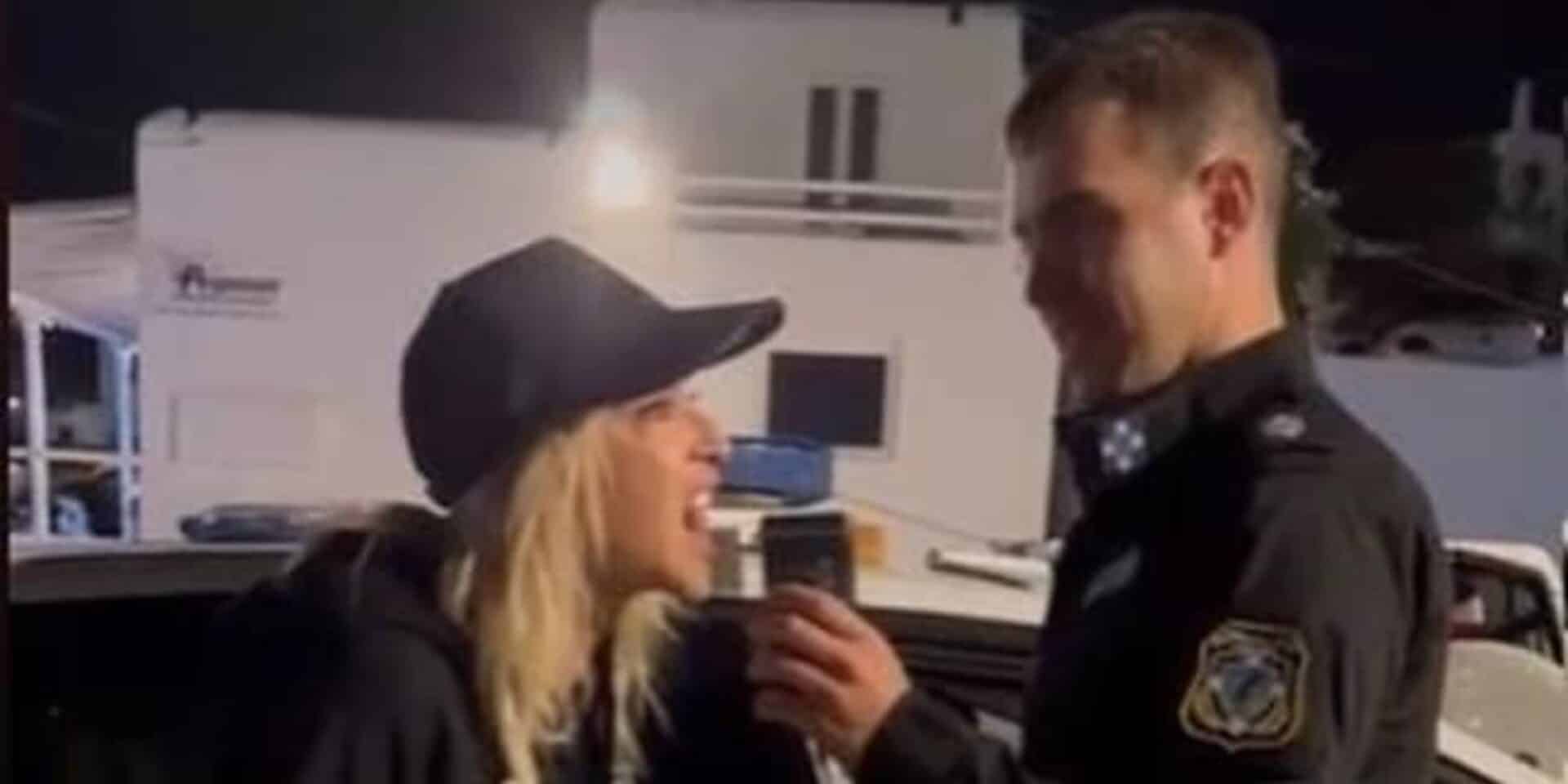 Η στιγμή που είναι η Άννα Βίσση κάνει αλκοτέστ