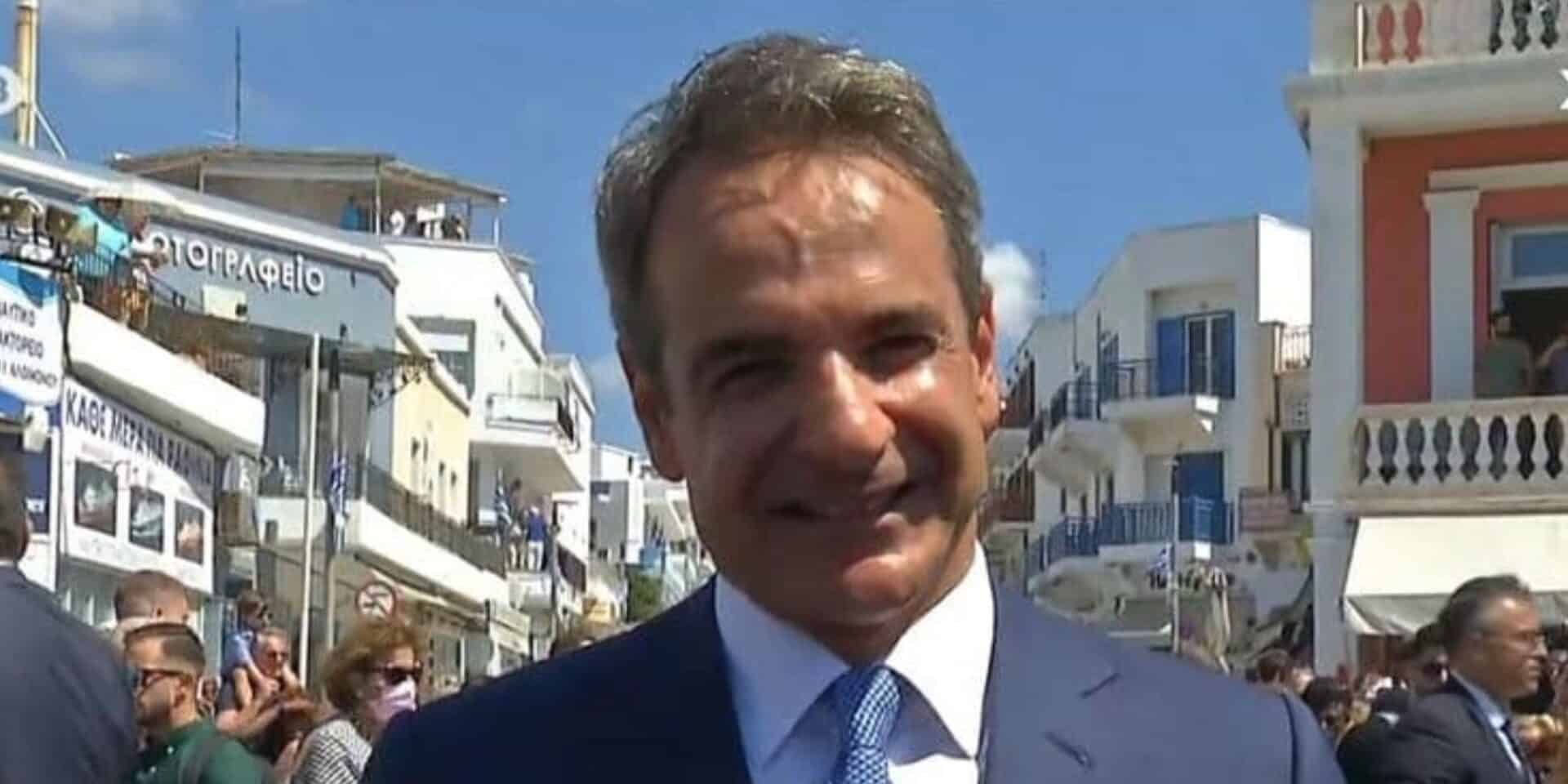 Ο Κυριάκος Μητσοτάκης στην Τήνο