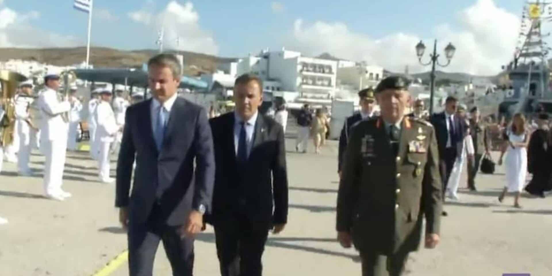 Ο Κυριάκος Μητσοτάκης στην Τήνο