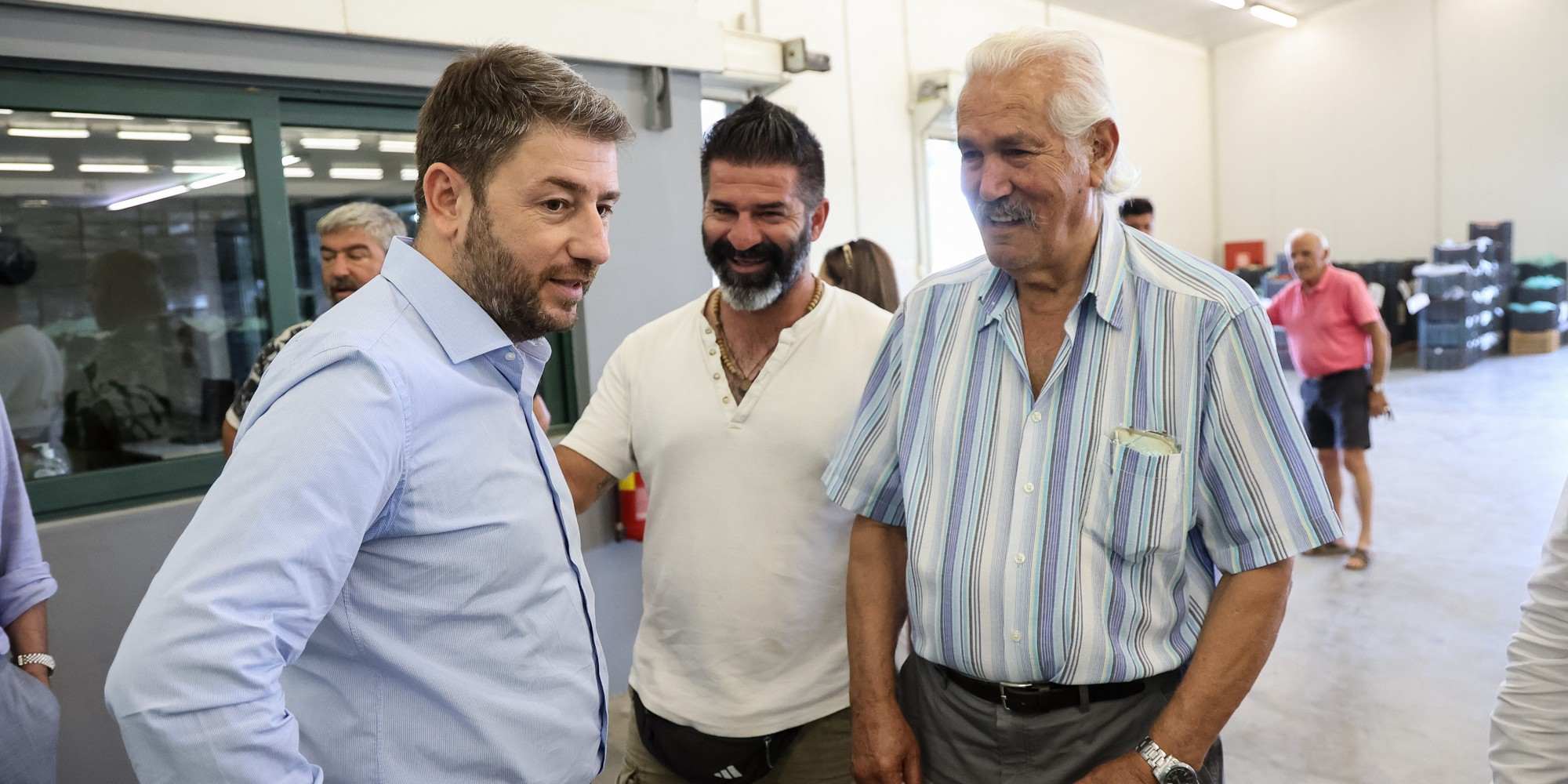 O πρόεδρος του ΠΑΣΟΚ Νίκος Ανδρουλάκης στην Κρήτη