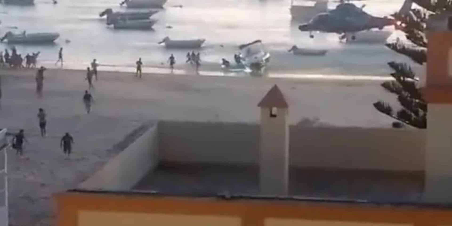 To σκάφος που έγινε «ντου» από τον κόσμο και ελικόπτερο της αστυνομίας