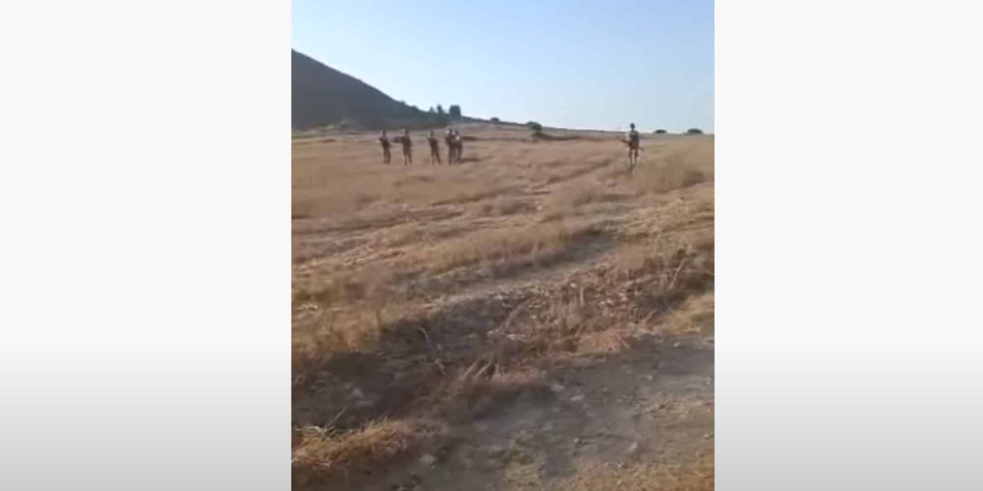 Εικόνα από το σημείο με τους Τούρκους στρατιώτες
