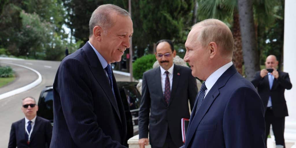 O Ταγίπ Ερντογάν και ο Βλαντιμίρ Πούτιν