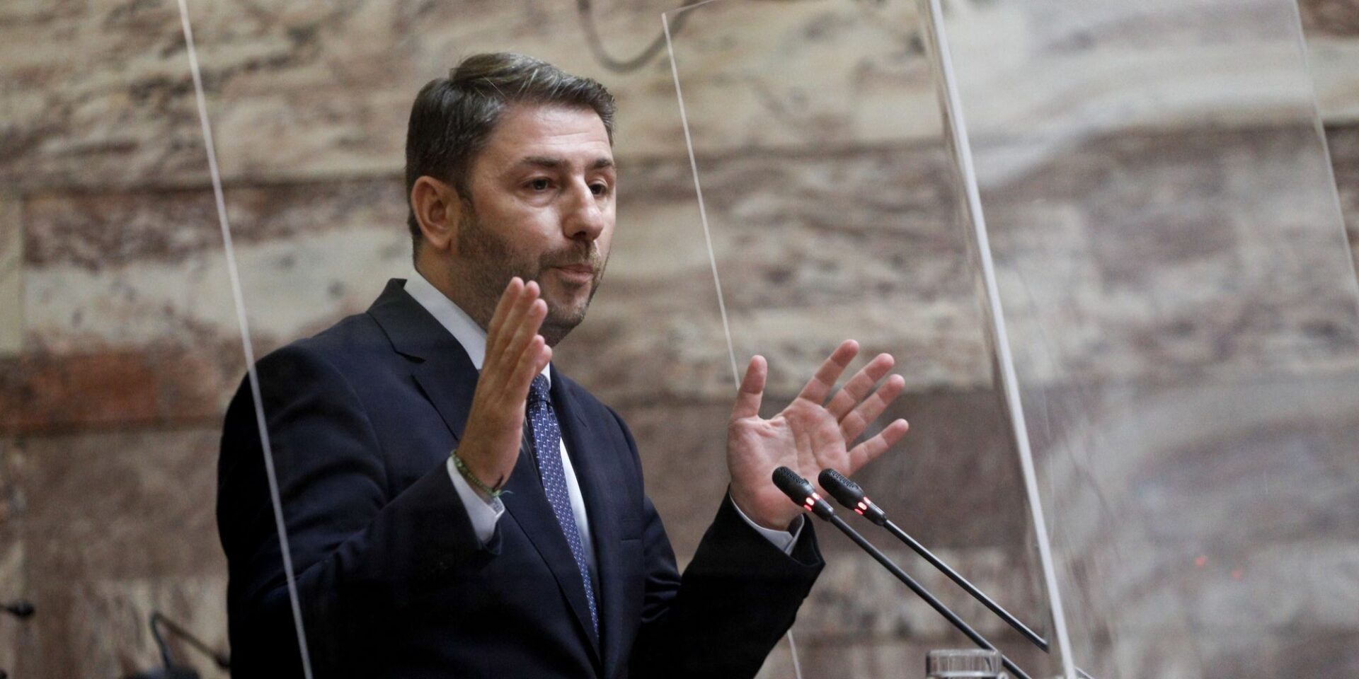 Ο Νίκος Ανδρουλάκης μιλά στην Κ.Ο. του ΠΑΣΟΚ-ΚΙΝΑΛ