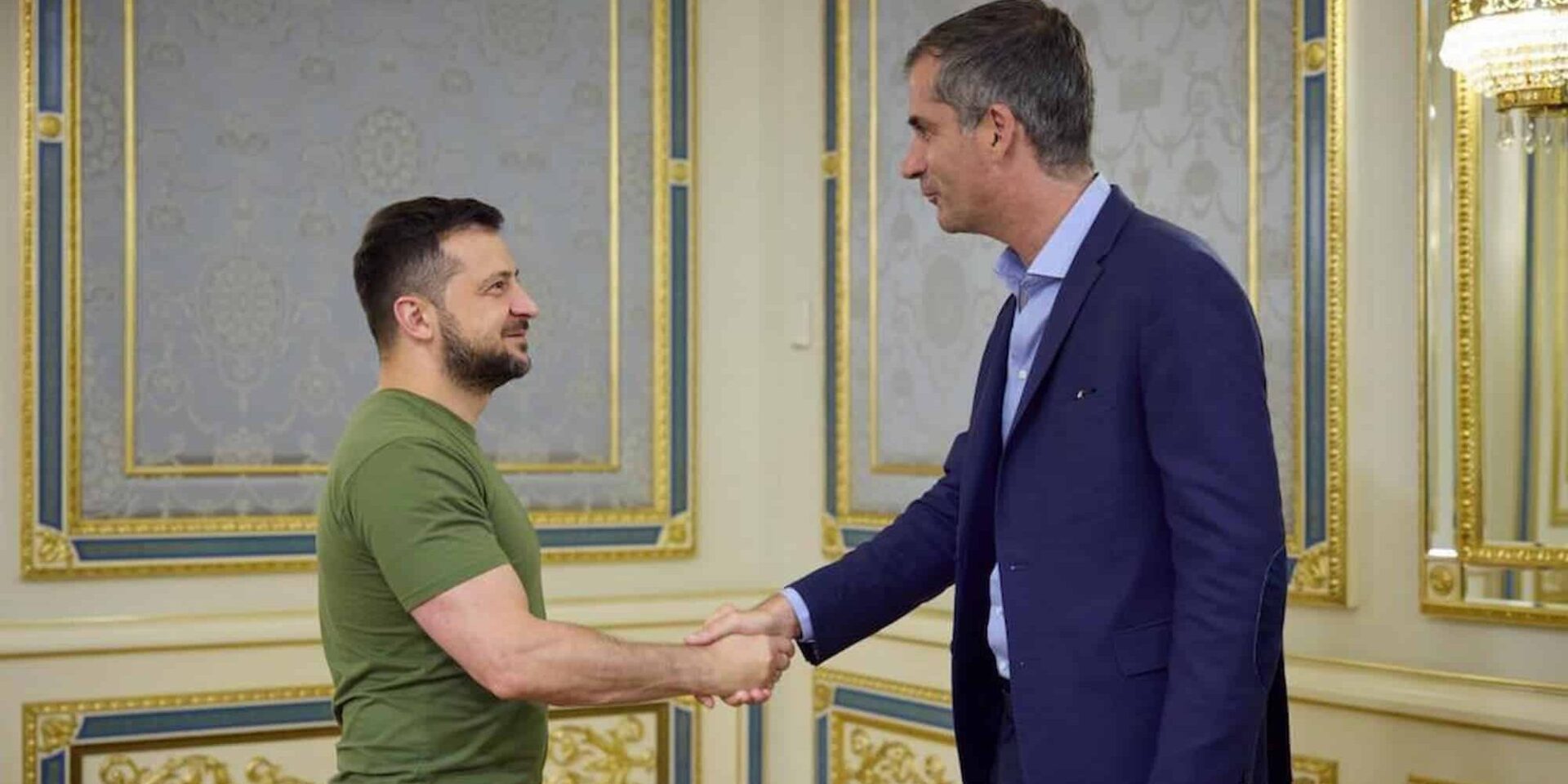 Ο Κώστας Μπακογιάννης με τον Βολοντίμιρ Ζελένσκι
