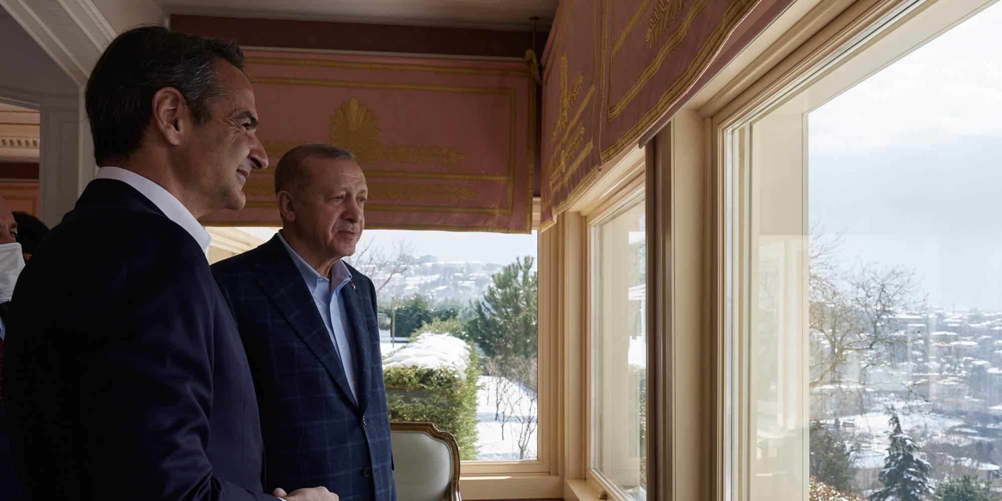 Ο Τούρκος πρόεδρος, Ρετζέπ Ταγίπ Ερντογάν, σε παλιότερη συνάντηση με τον Κυριάκο Μητσοτάκη