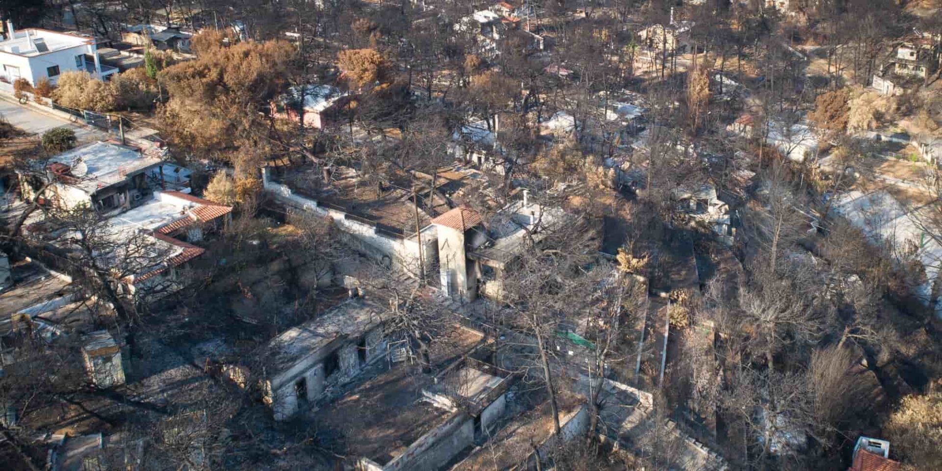Αεροφωτογραφία από το Μάτι