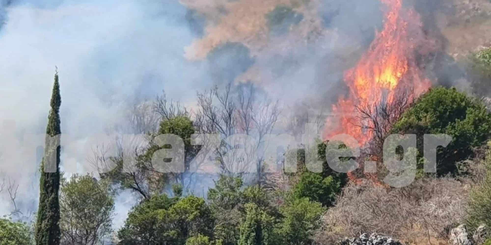 Εικόνα από τη φωτιά στη Ζάκυνθο