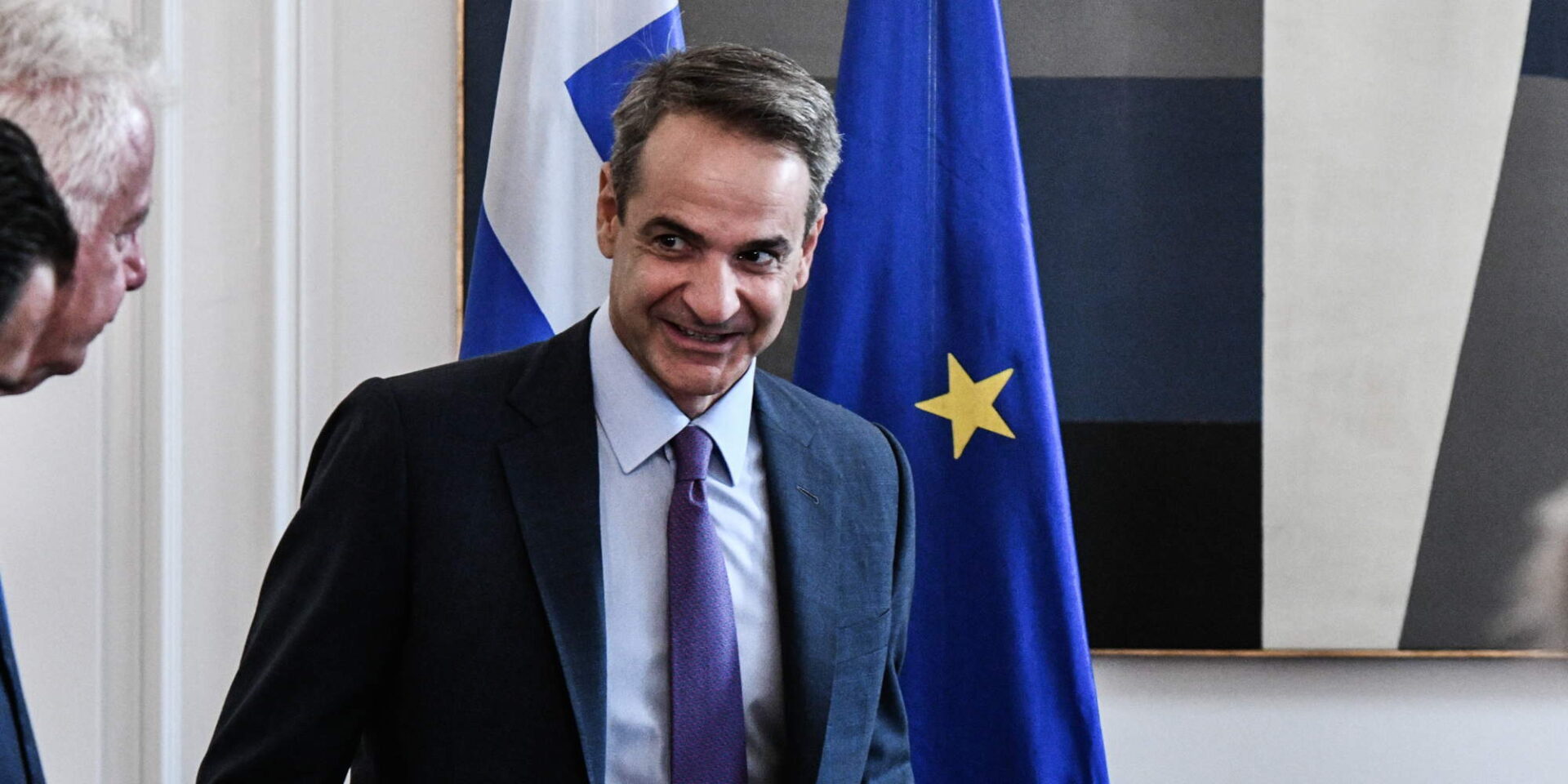 Ο πρωθυπουργός Κυριάκος Μητσοτάκης στο Μέγαρο Μαξίμου