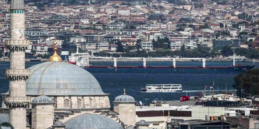 Το πλοίο Razoni φορτωμένο σιτηρά πέρασε από την Κωνσταντινούπολη