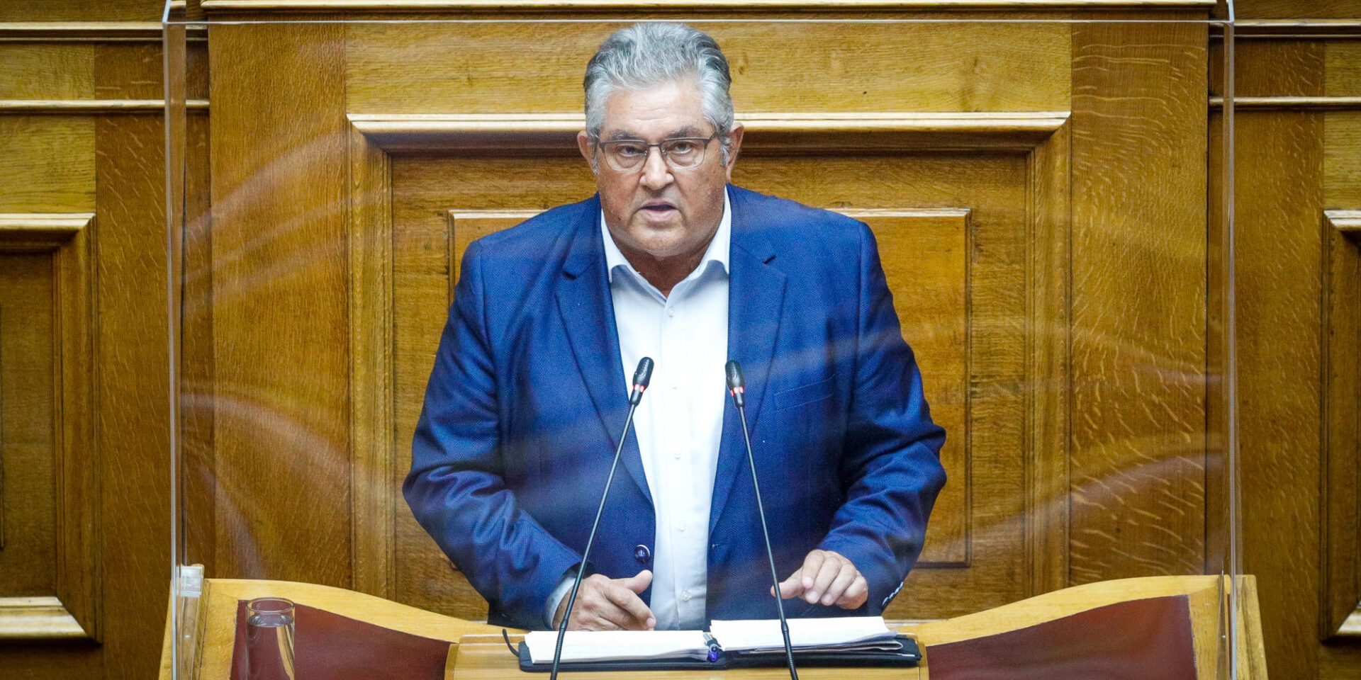 Ο Δημήτρης Κουτσούμπας στη Βουλή